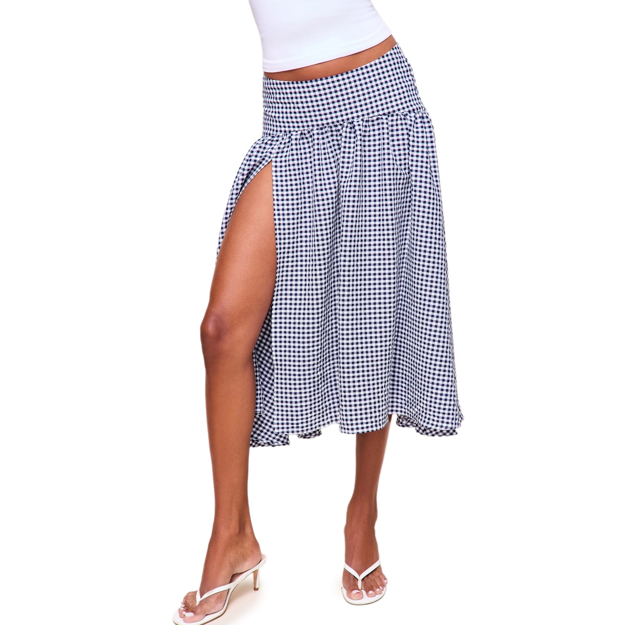 Guizio Womens Alegra Low Rise Midi Skirt