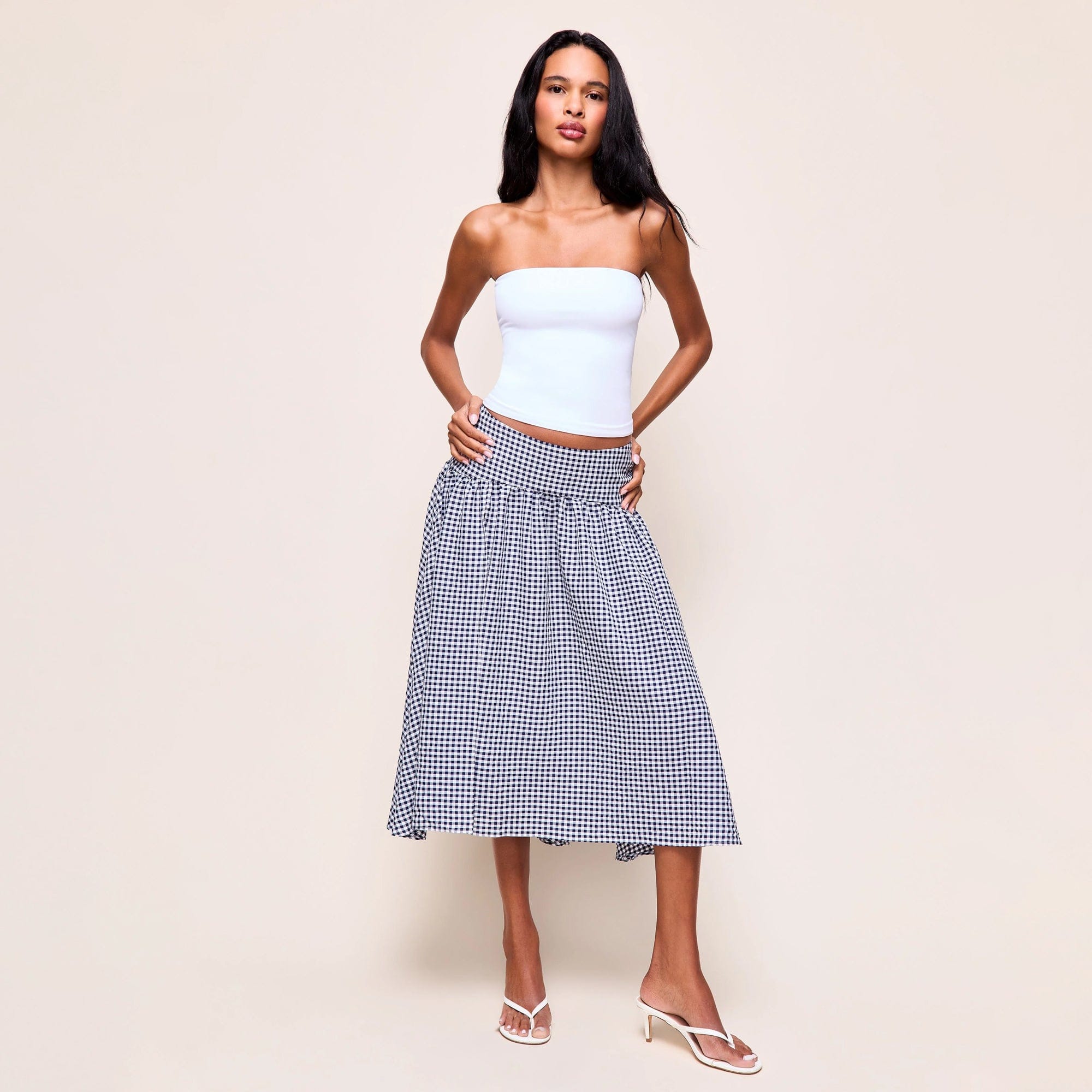 Guizio Womens Alegra Low Rise Midi Skirt