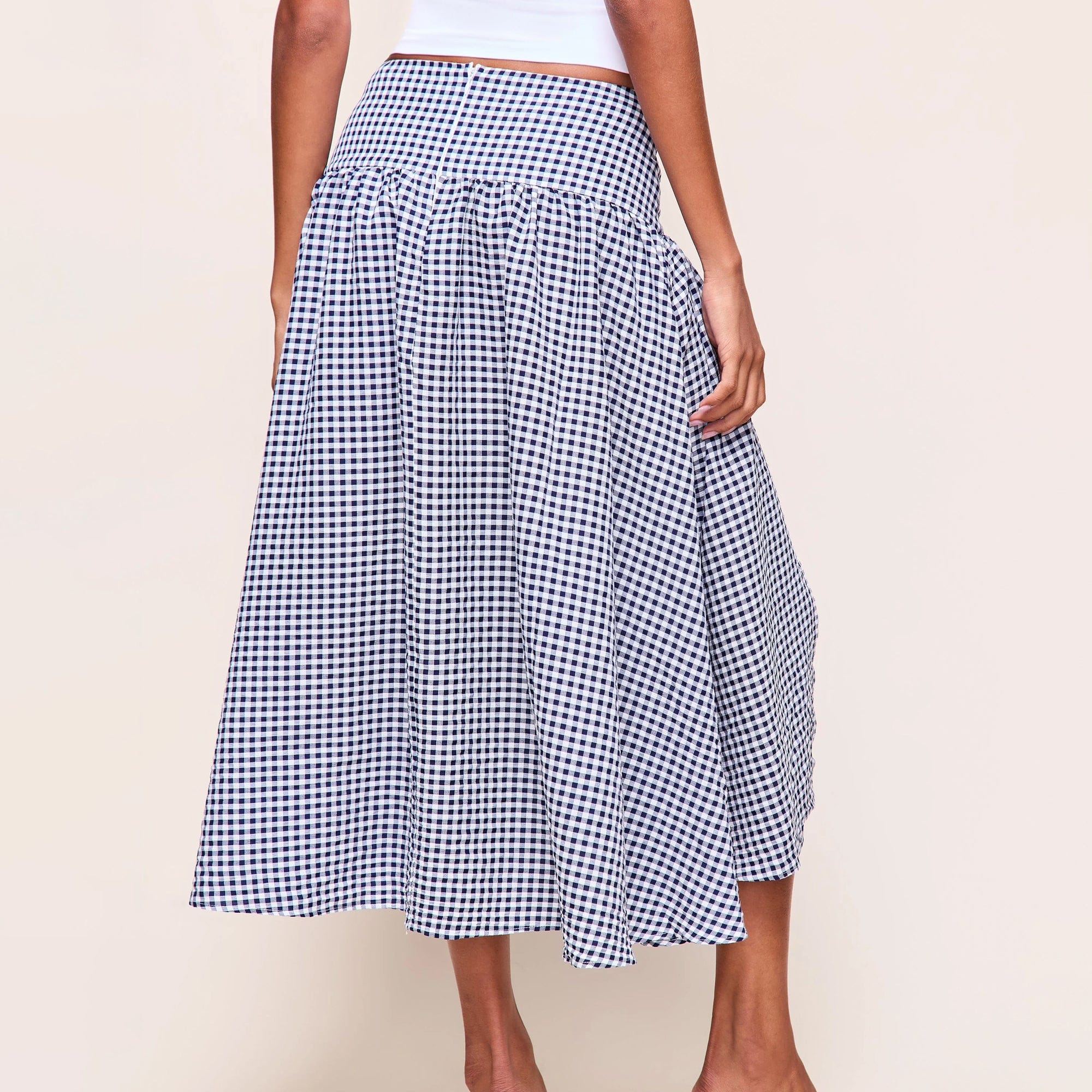Guizio Womens Alegra Low Rise Midi Skirt