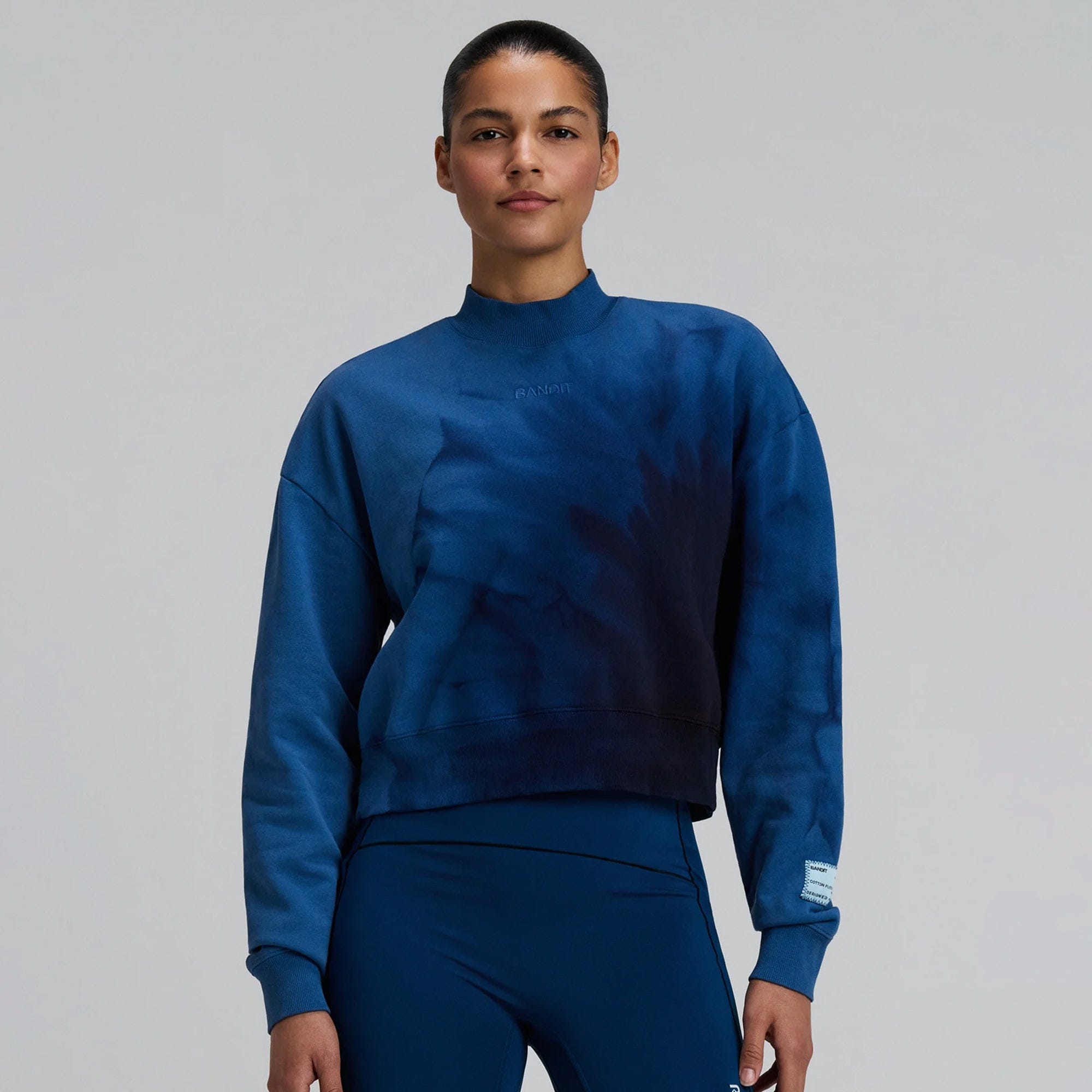 Bandit Running Womens Classic Cropped Mockneck Sweatshirt