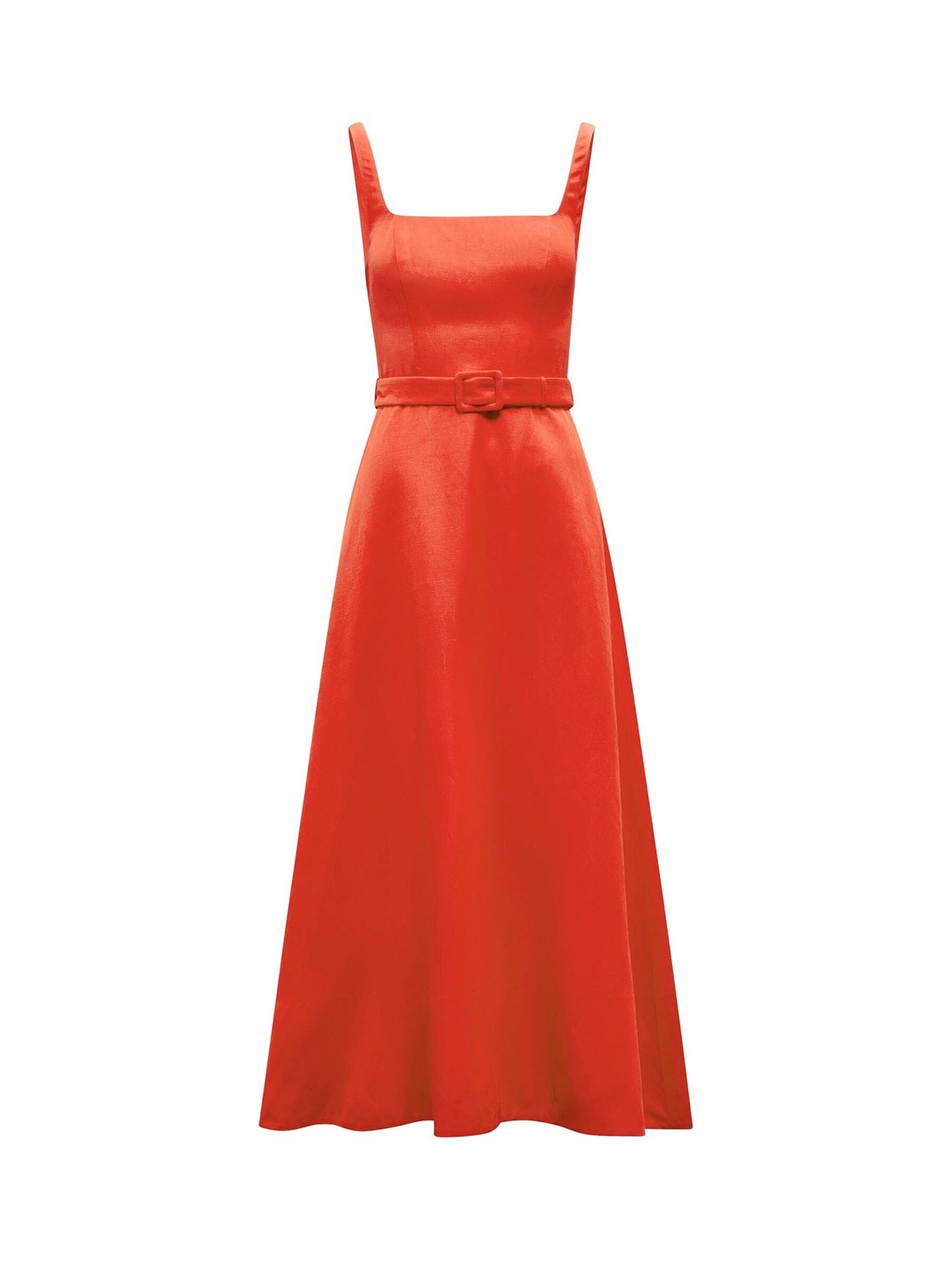 Forever New Hayden Square Neck Midi Dress Red