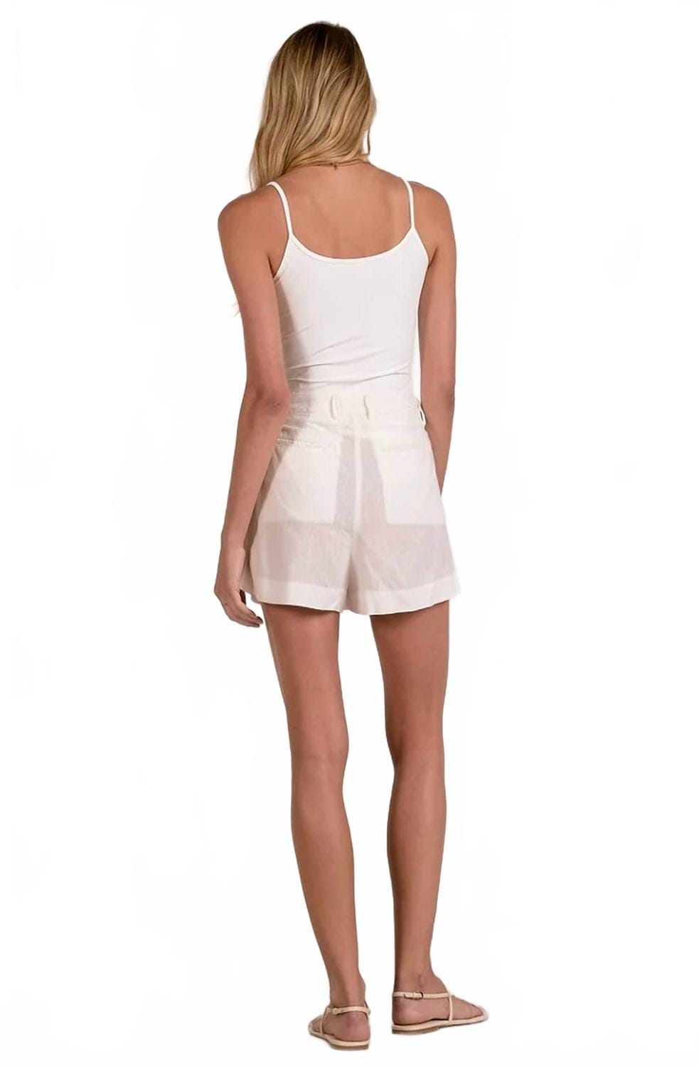 WHITE* Pleated Dress Shorts In White