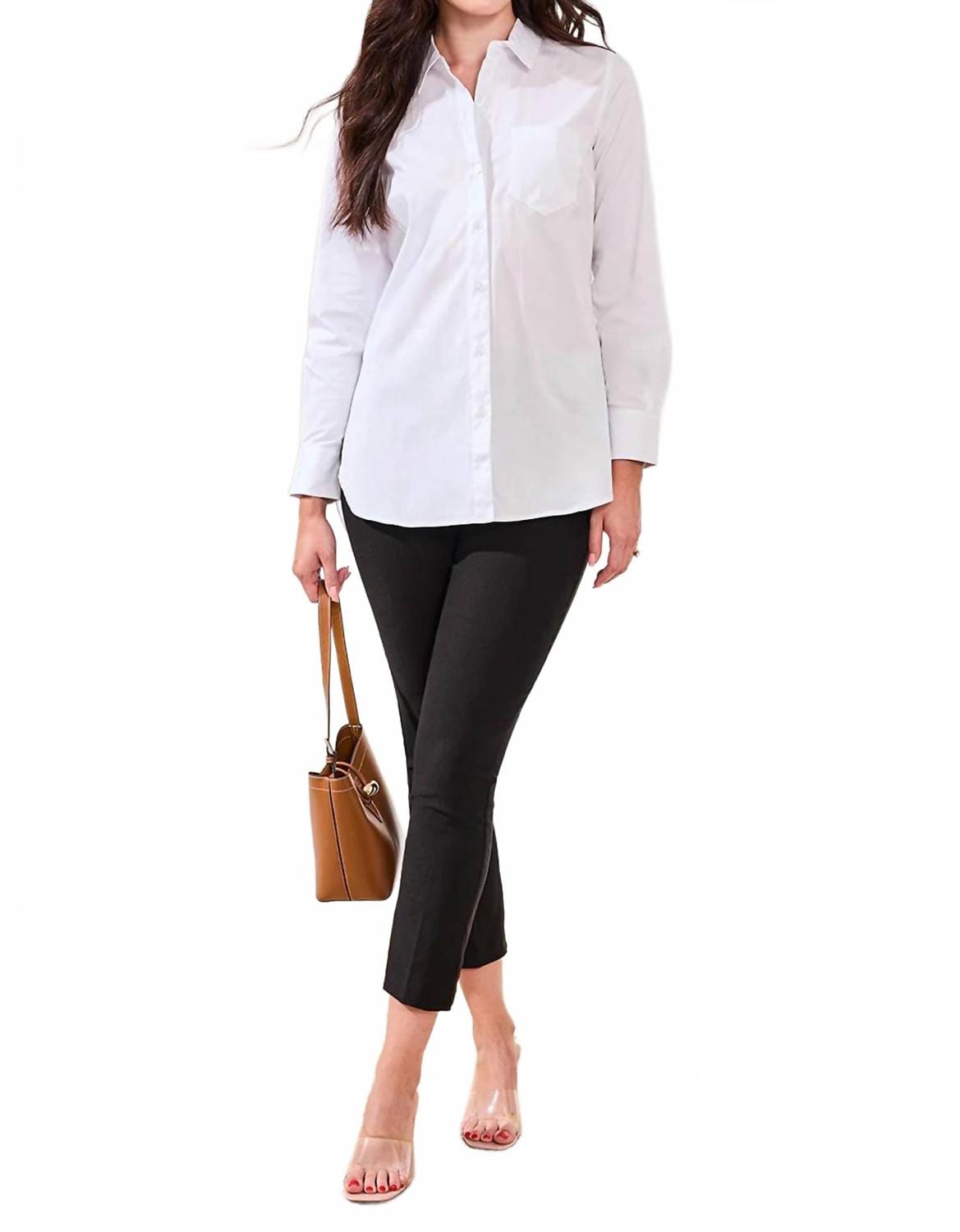 Classic Button Up Shirt In White