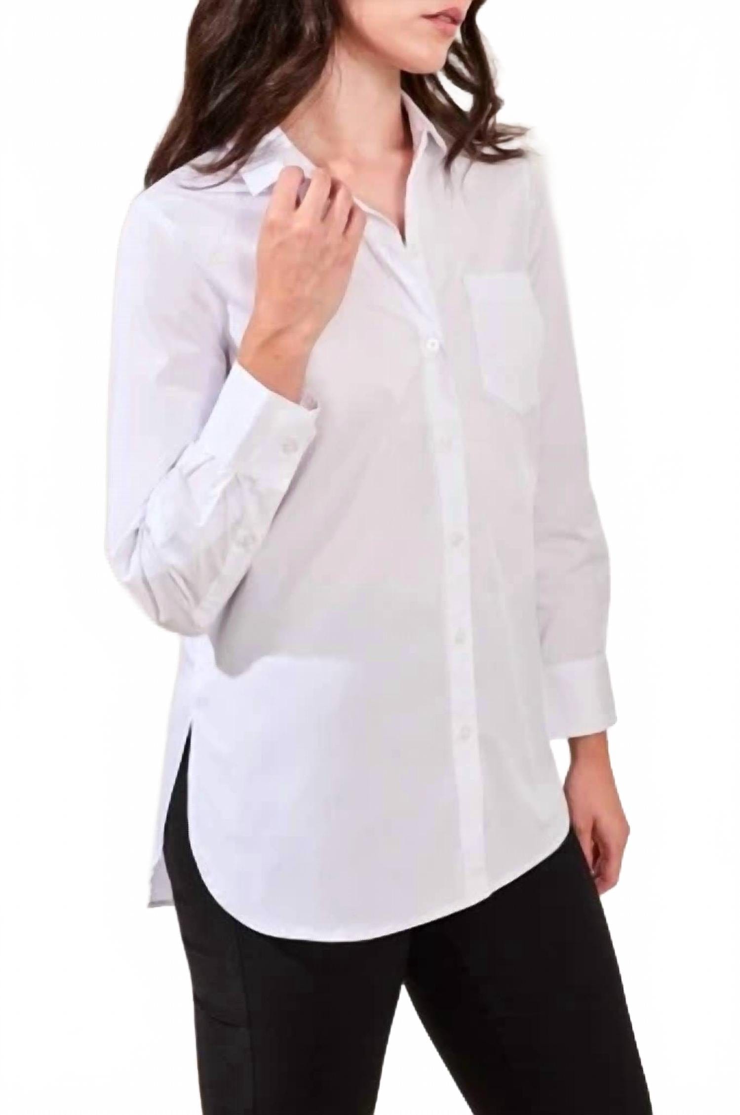 Classic Button Up Shirt In White