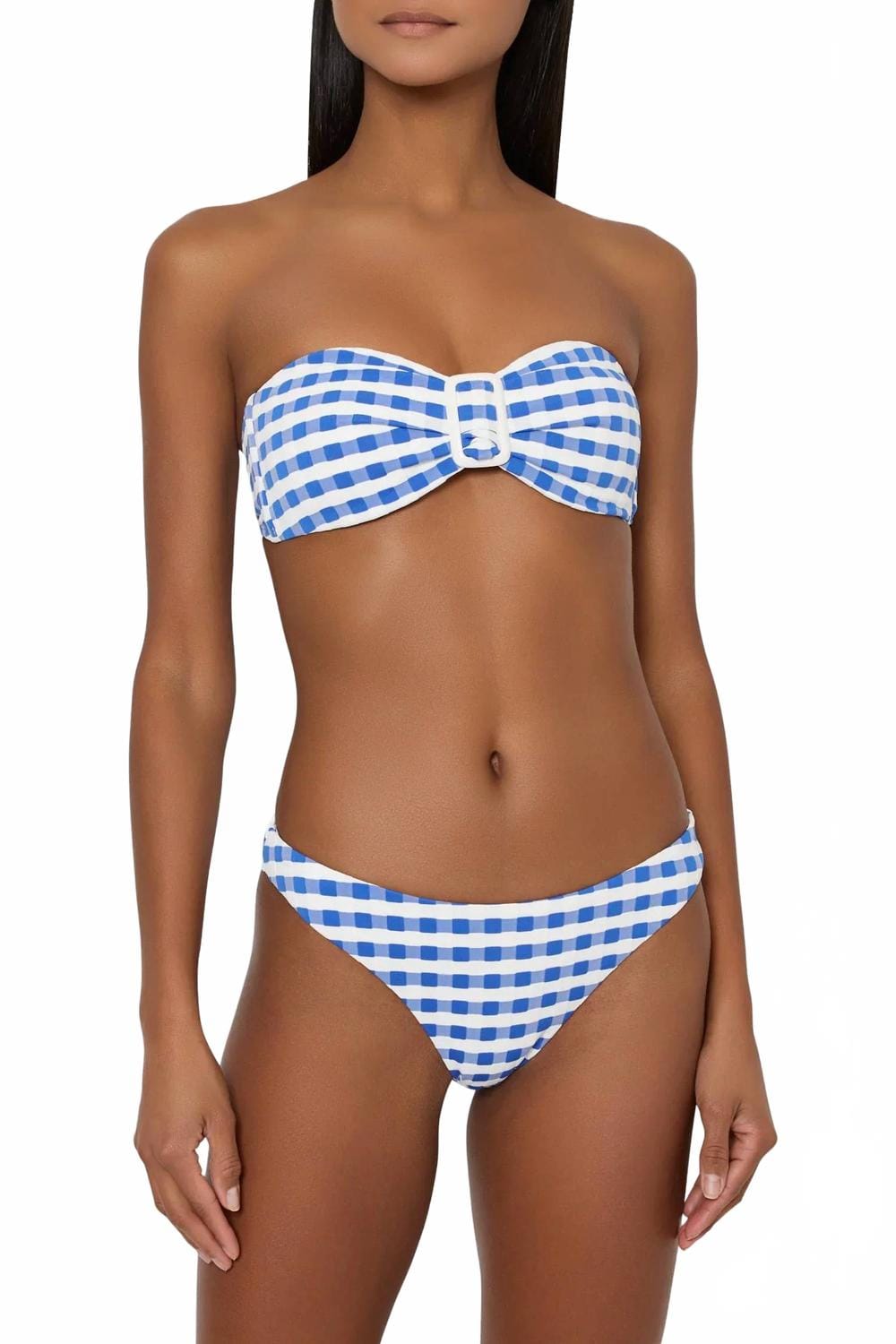 Blue Margot Jacquard Cottage Bikini Bottom In Blue