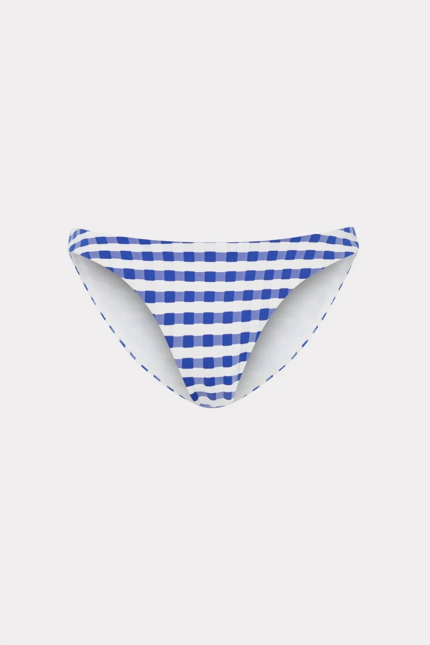 Blue Margot Jacquard Cottage Bikini Bottom In Blue