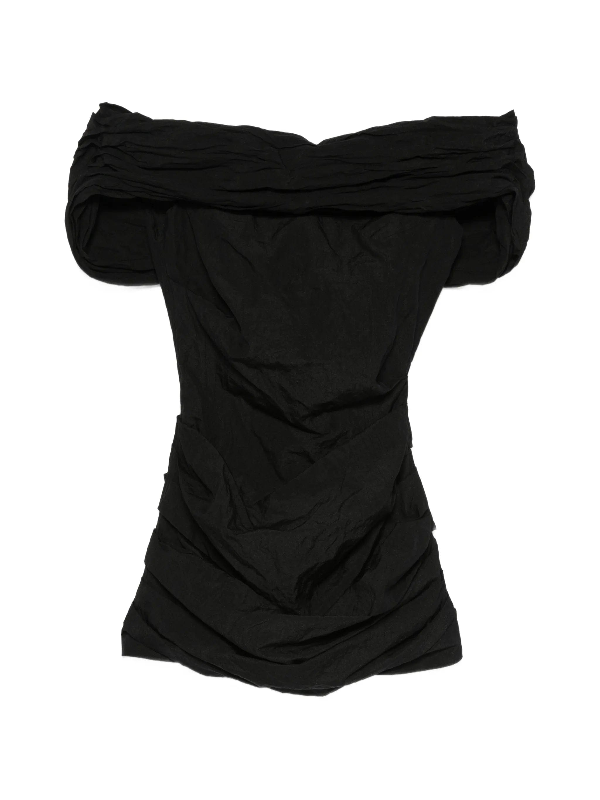 Magda Butrym ruched off - the - shoulder mini dress