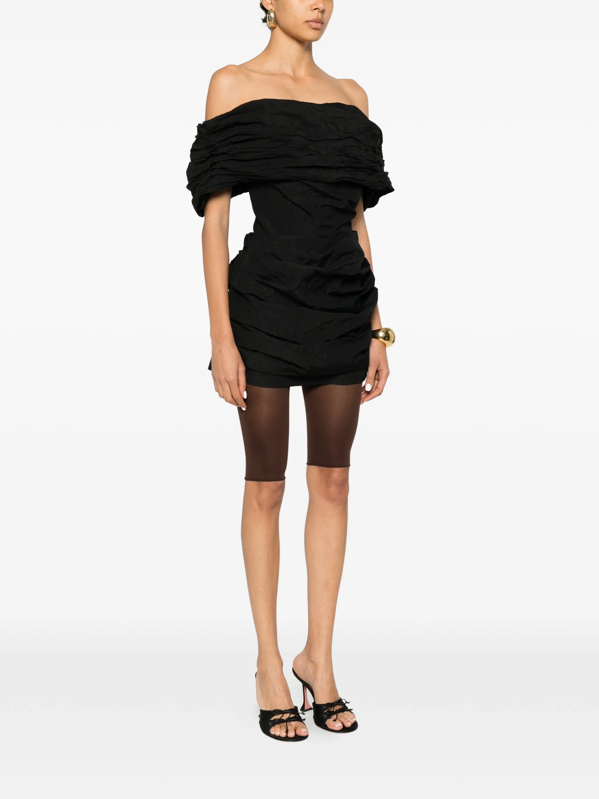 Magda Butrym ruched off - the - shoulder mini dress