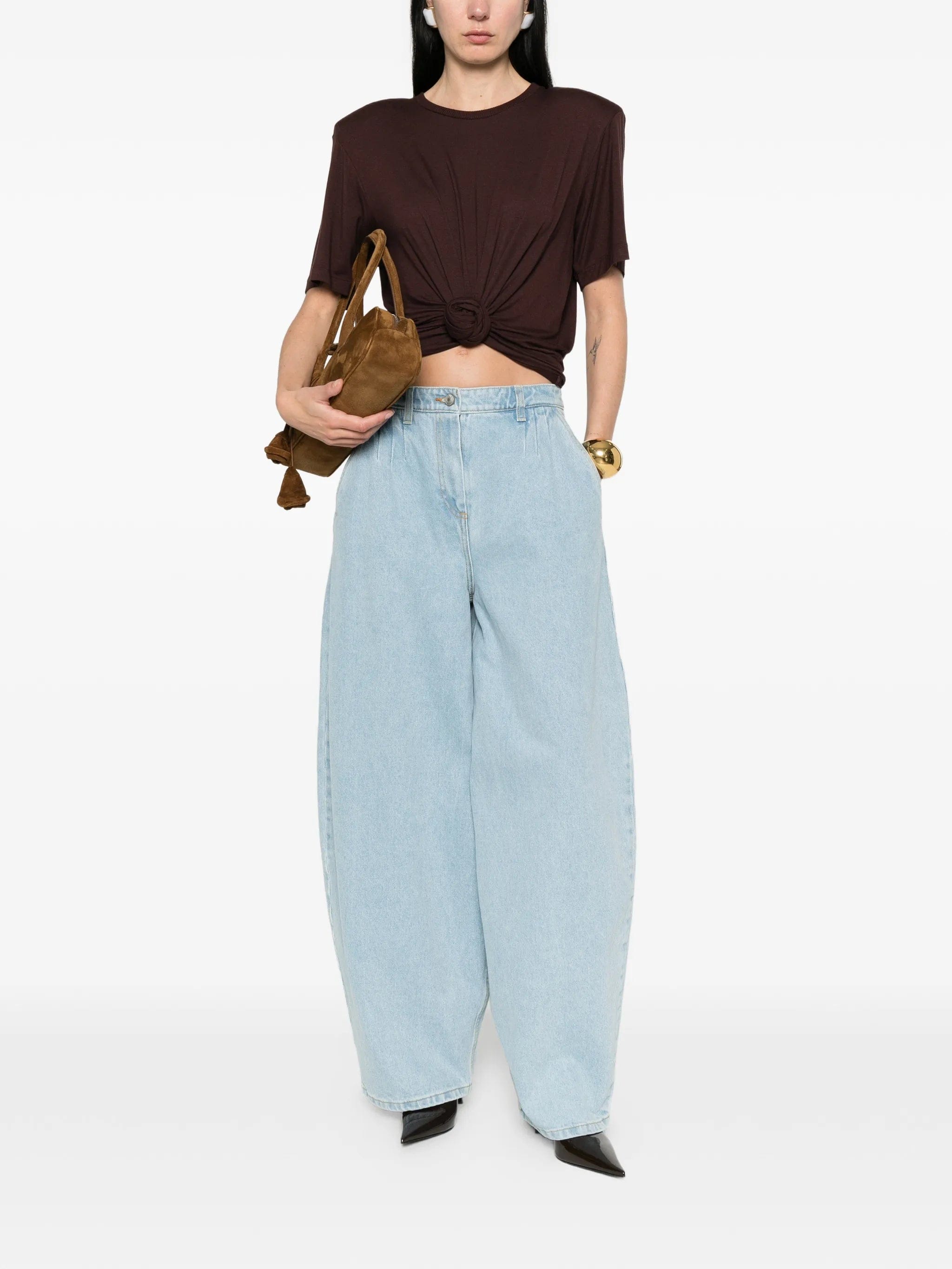 Magda Butrym pleated widw - leg jeans