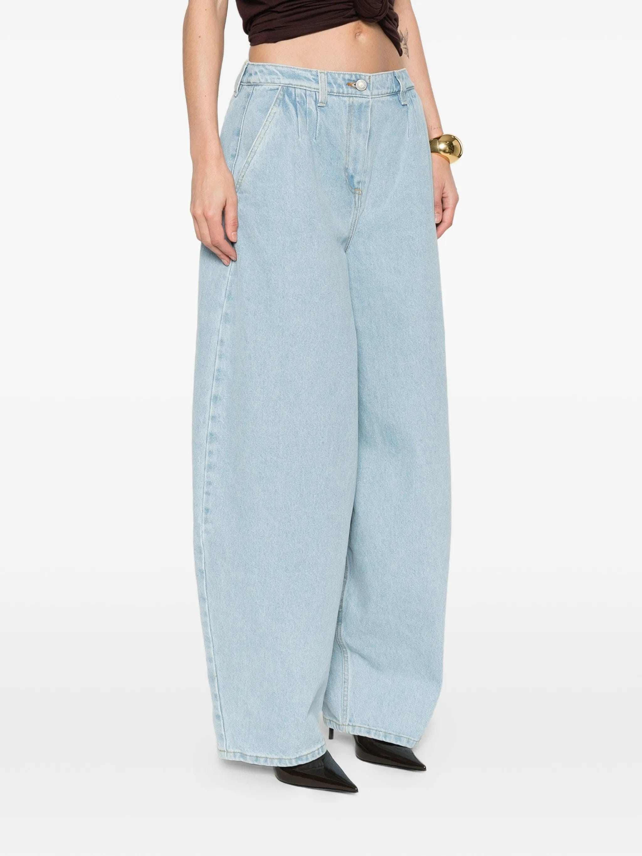 Magda Butrym pleated widw - leg jeans
