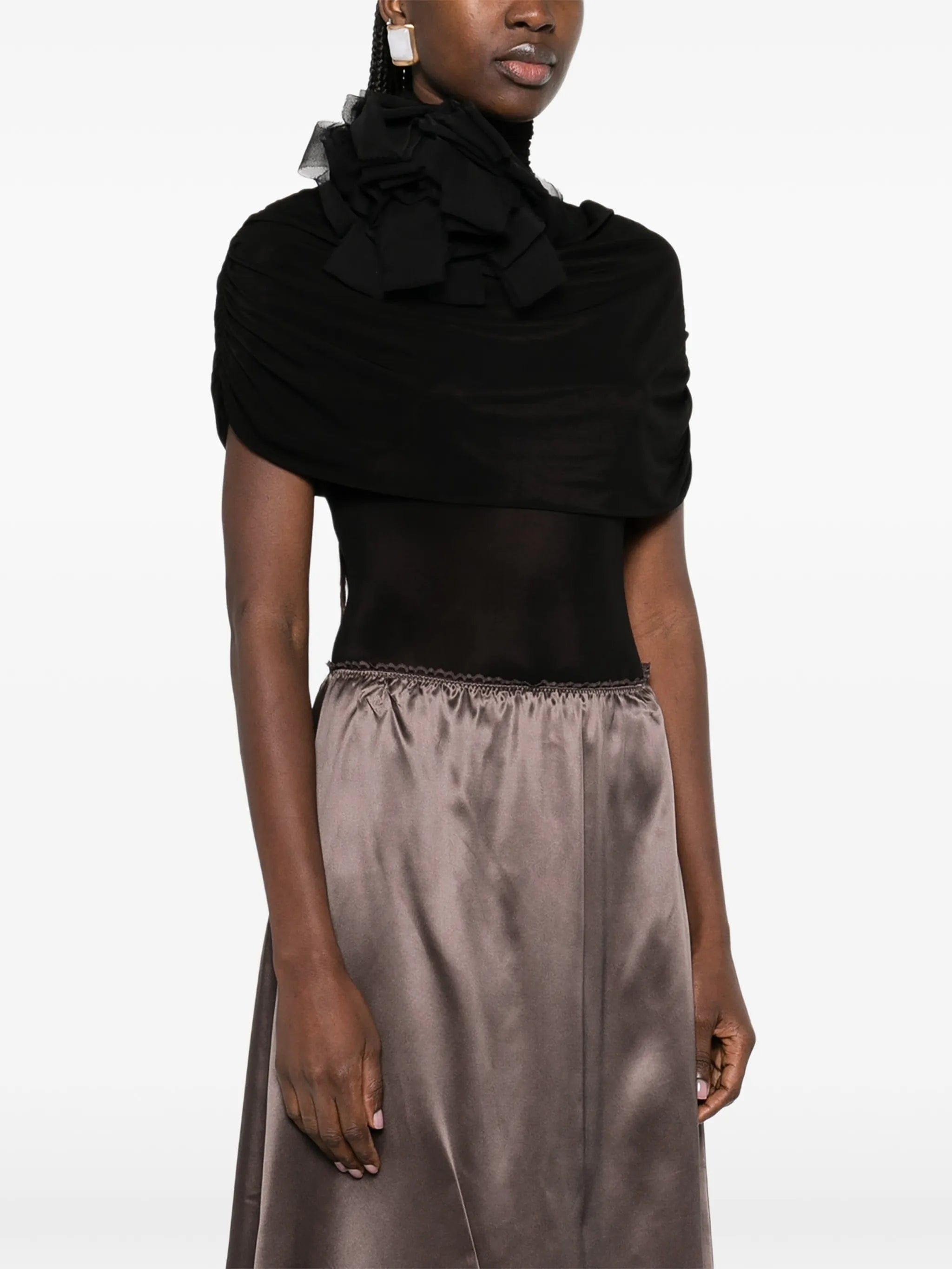 Magda Butrym draped high - neck bodysuit