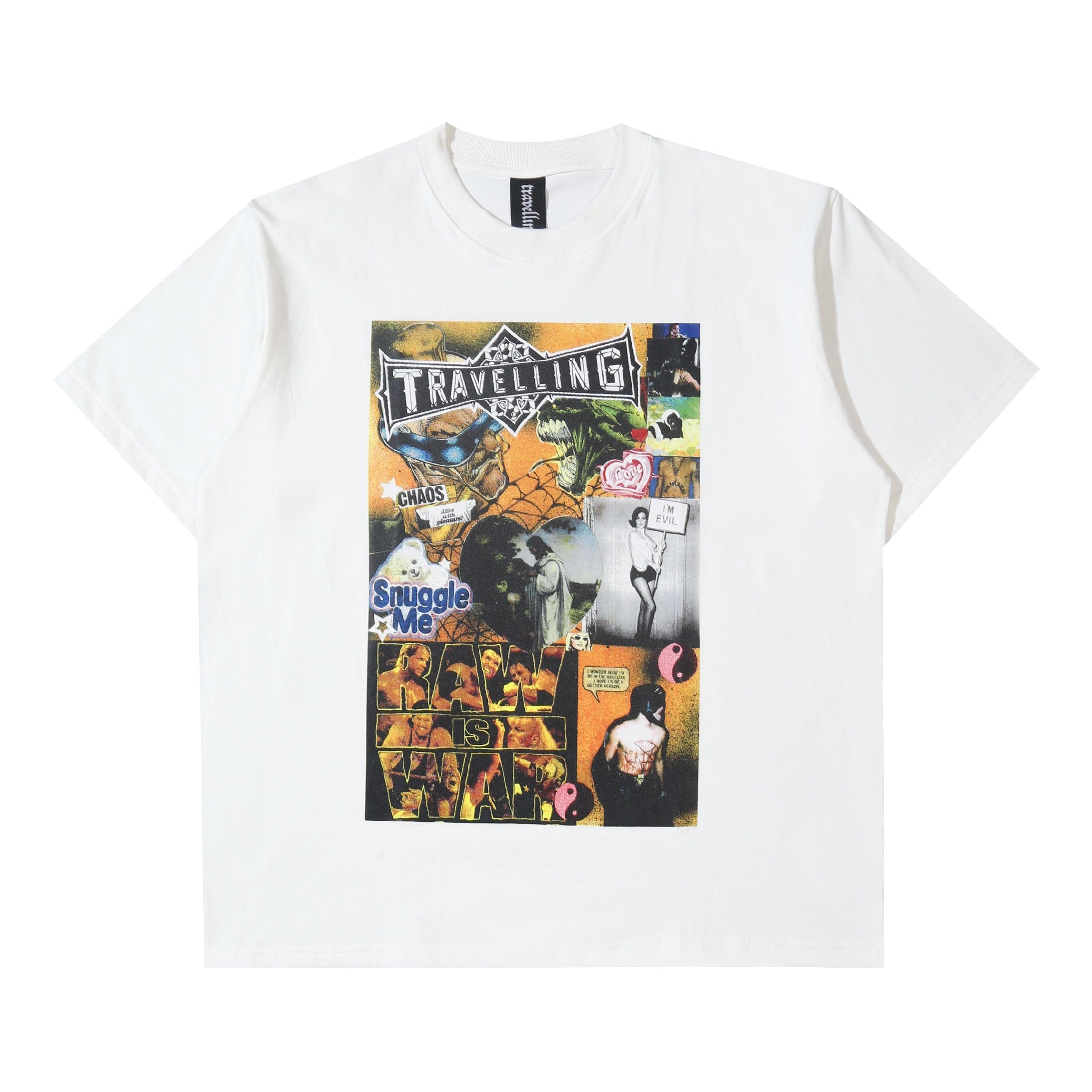 Travelling Posterized T - Shirts - White