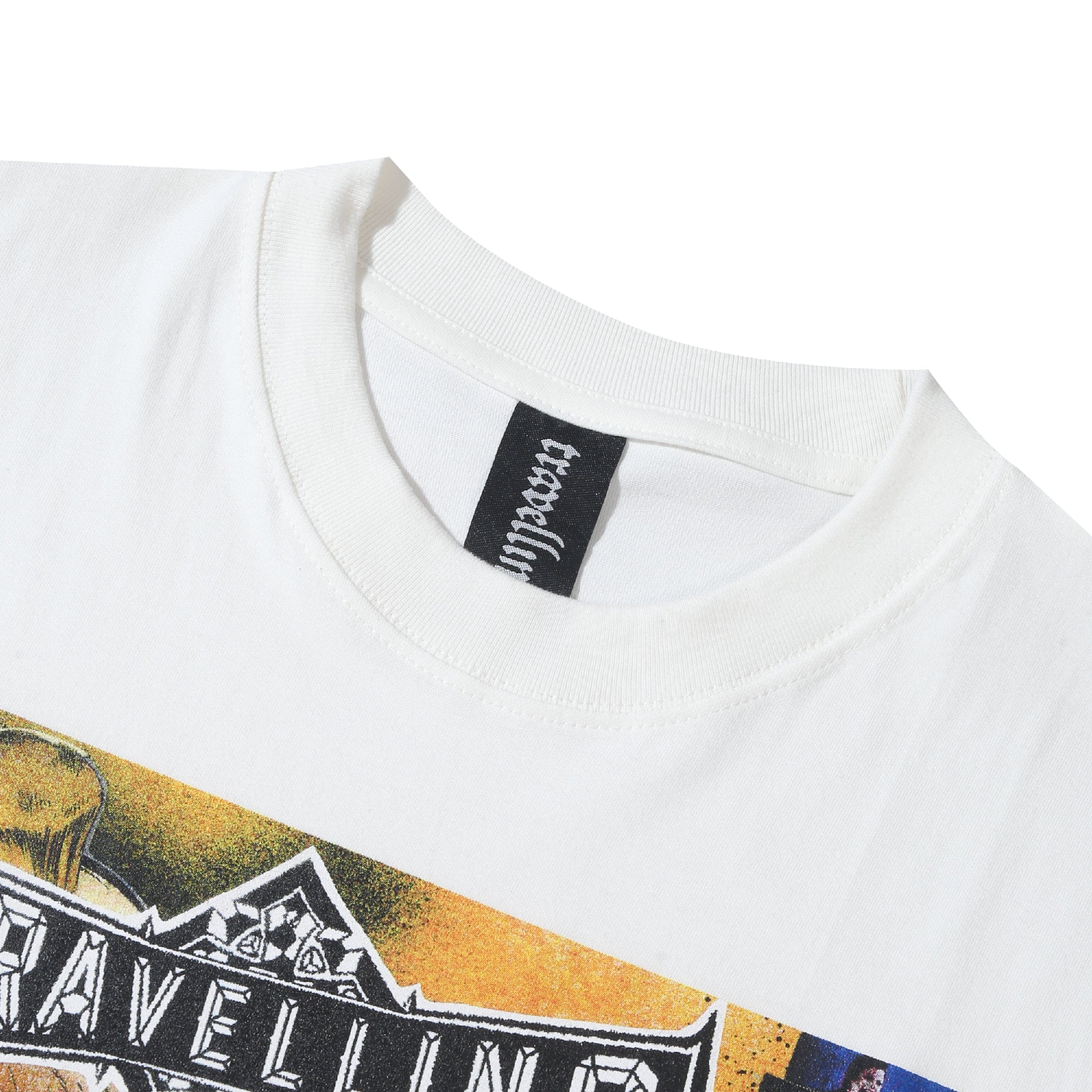 Travelling Posterized T - Shirts - White