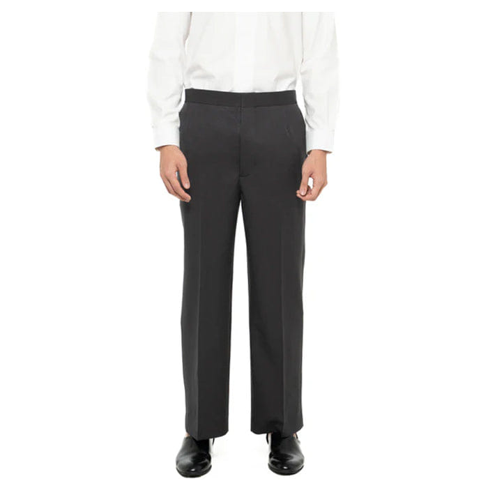 JAN SOBER DARK GREY CLASSIC WITH BACK ADJUSTER DETAIL PANTS