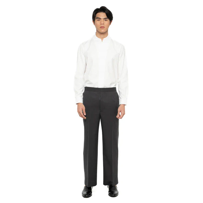 JAN SOBER DARK GREY CLASSIC WITH BACK ADJUSTER DETAIL PANTS