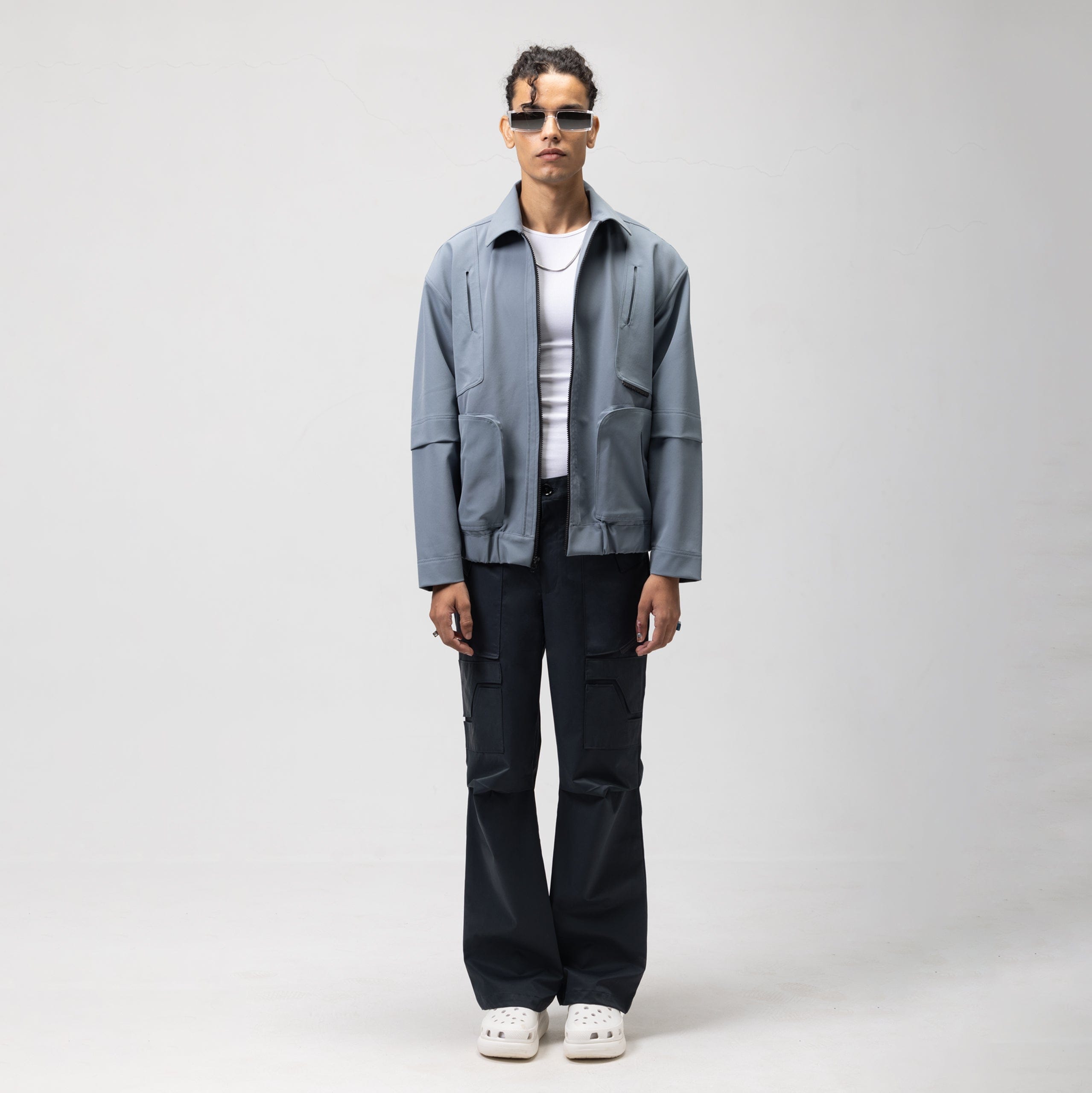Warping Theories PATCH POCKET PARACHUTE PANTS - ONYX