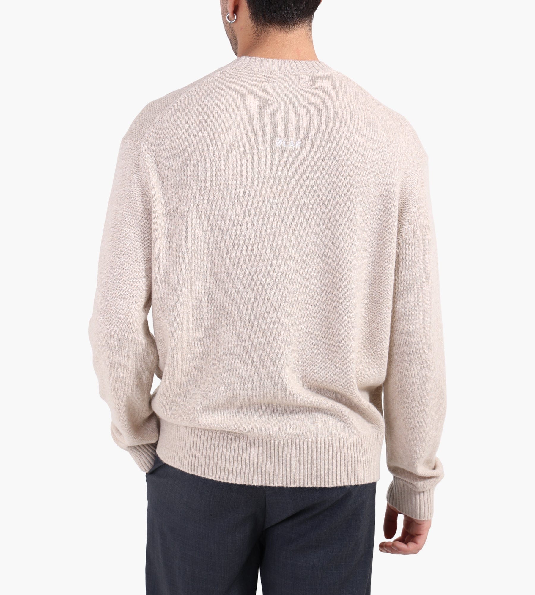 OLAF Essential Knitted Crewneck Cement