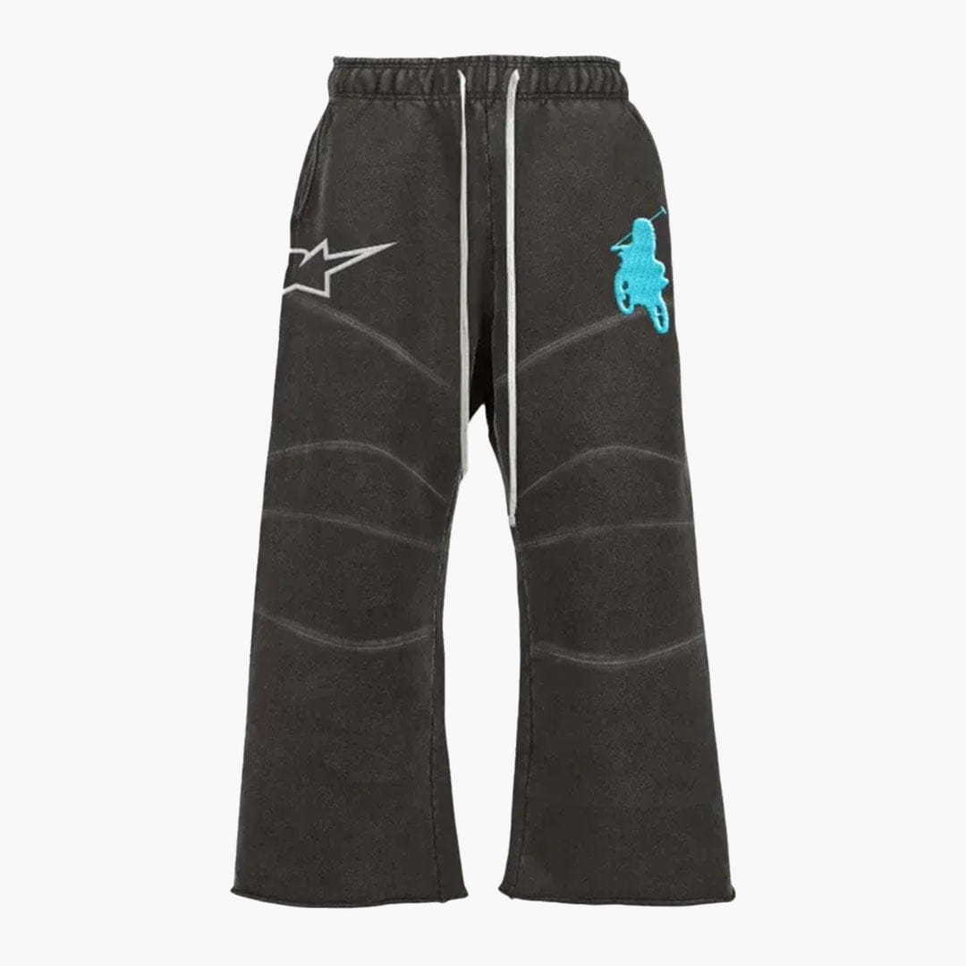Triple Sevens Moto Black Sweats Black