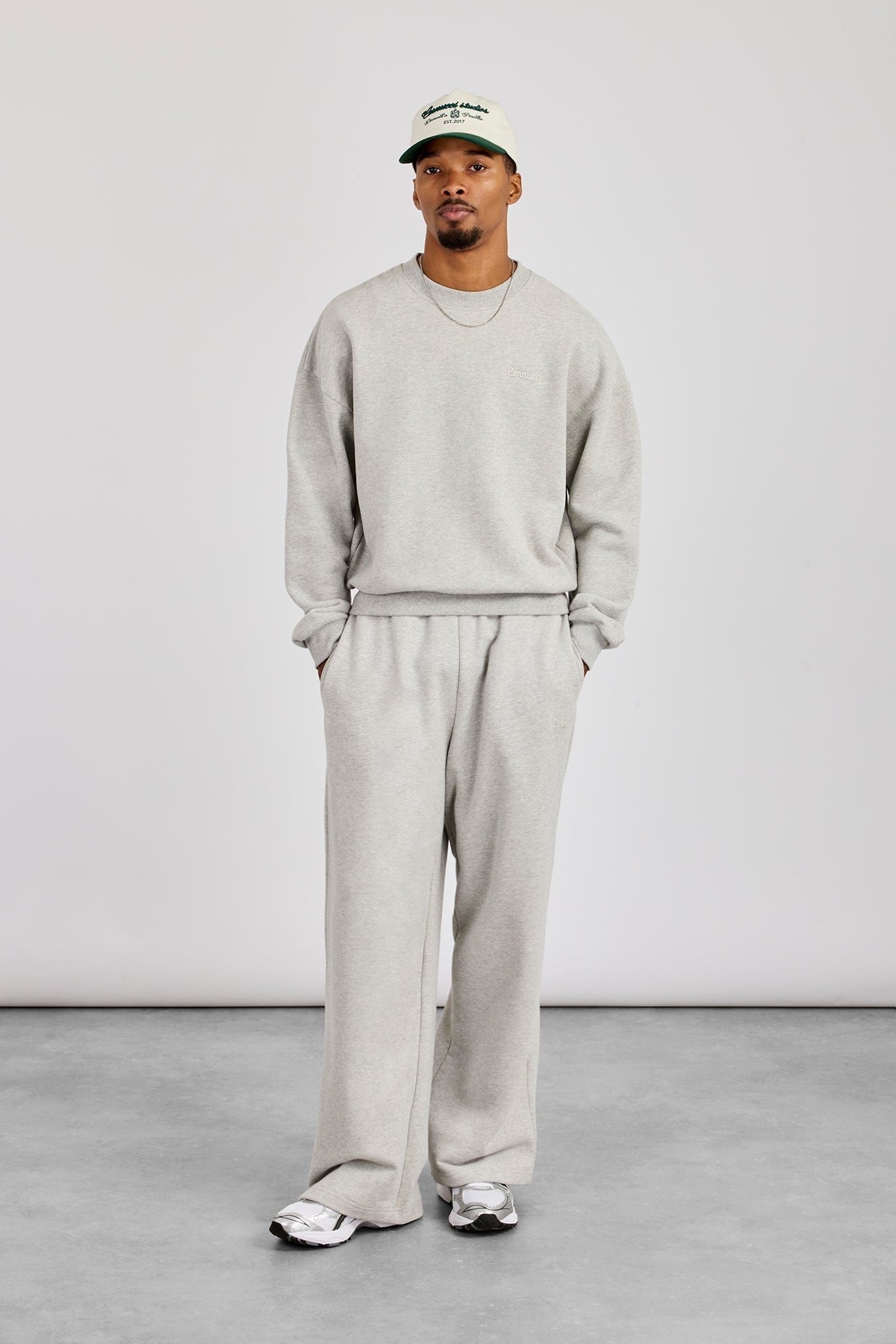 Cernucci Sweater & Baggy Fit Jogger - Grey Marl