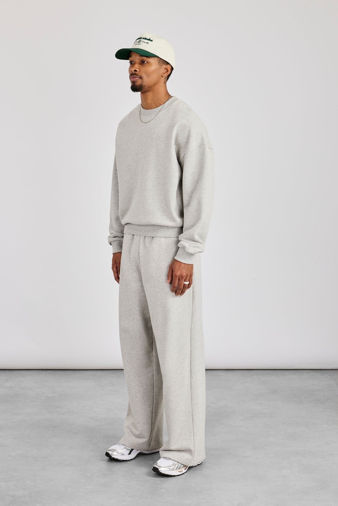 Cernucci Sweater & Baggy Fit Jogger - Grey Marl