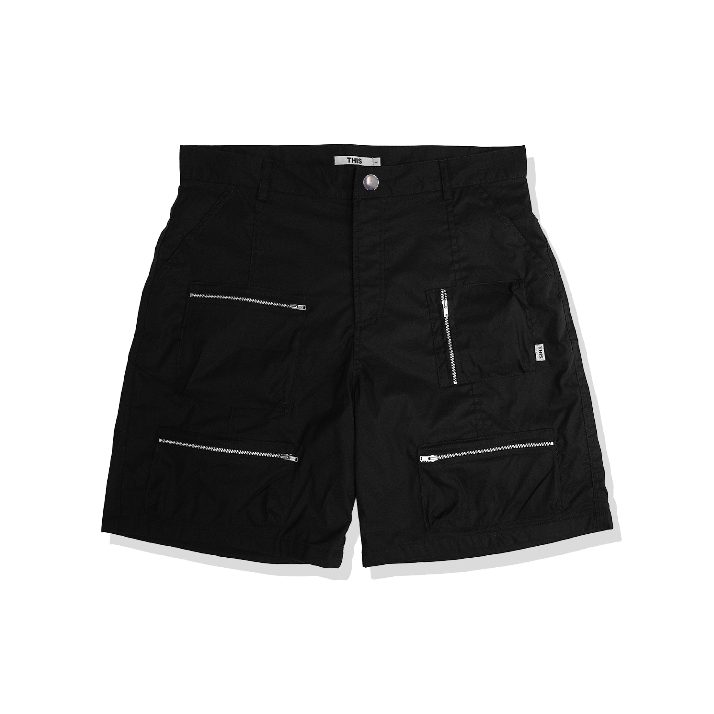 This Flight Zipper Shorts - Black