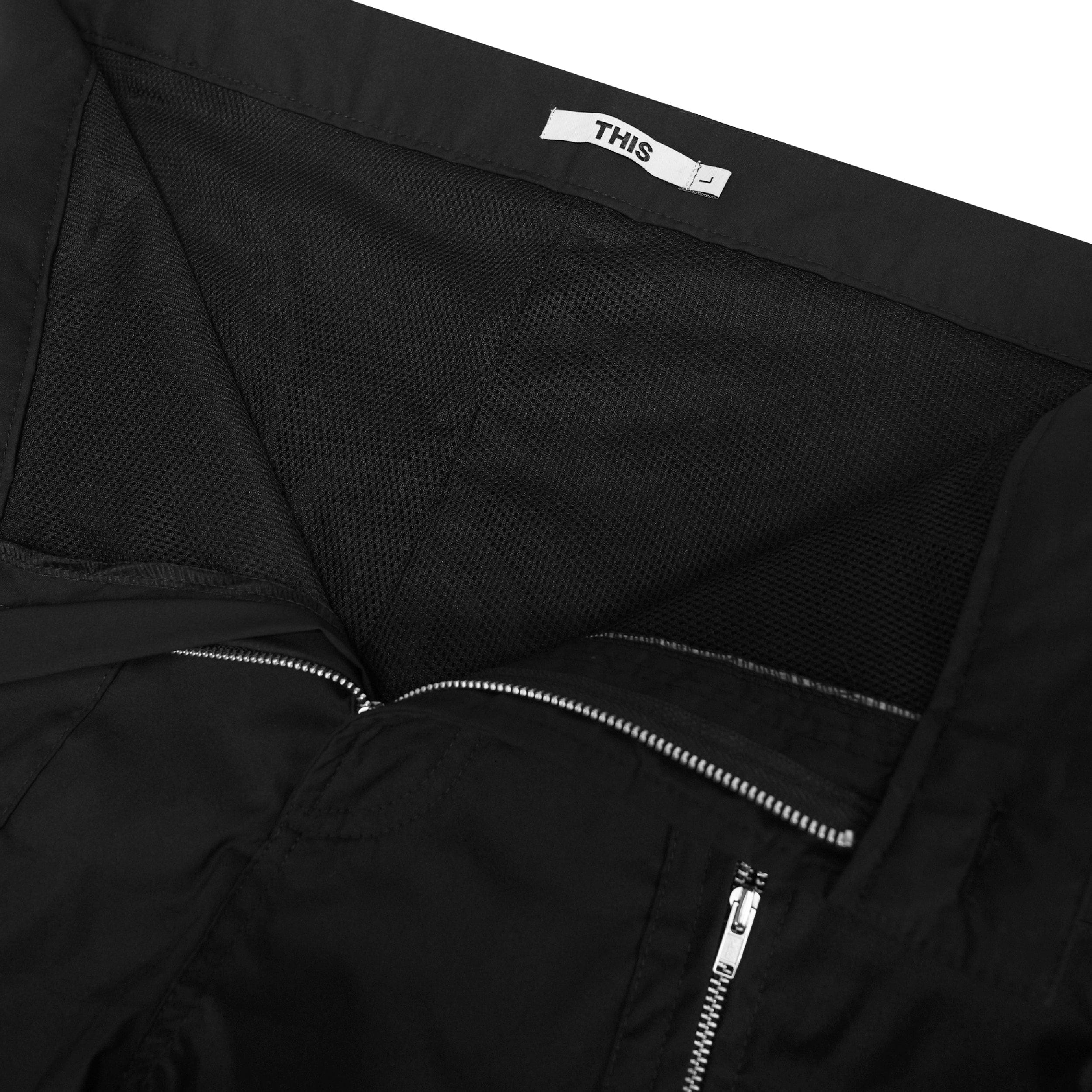 This Flight Zipper Shorts - Black