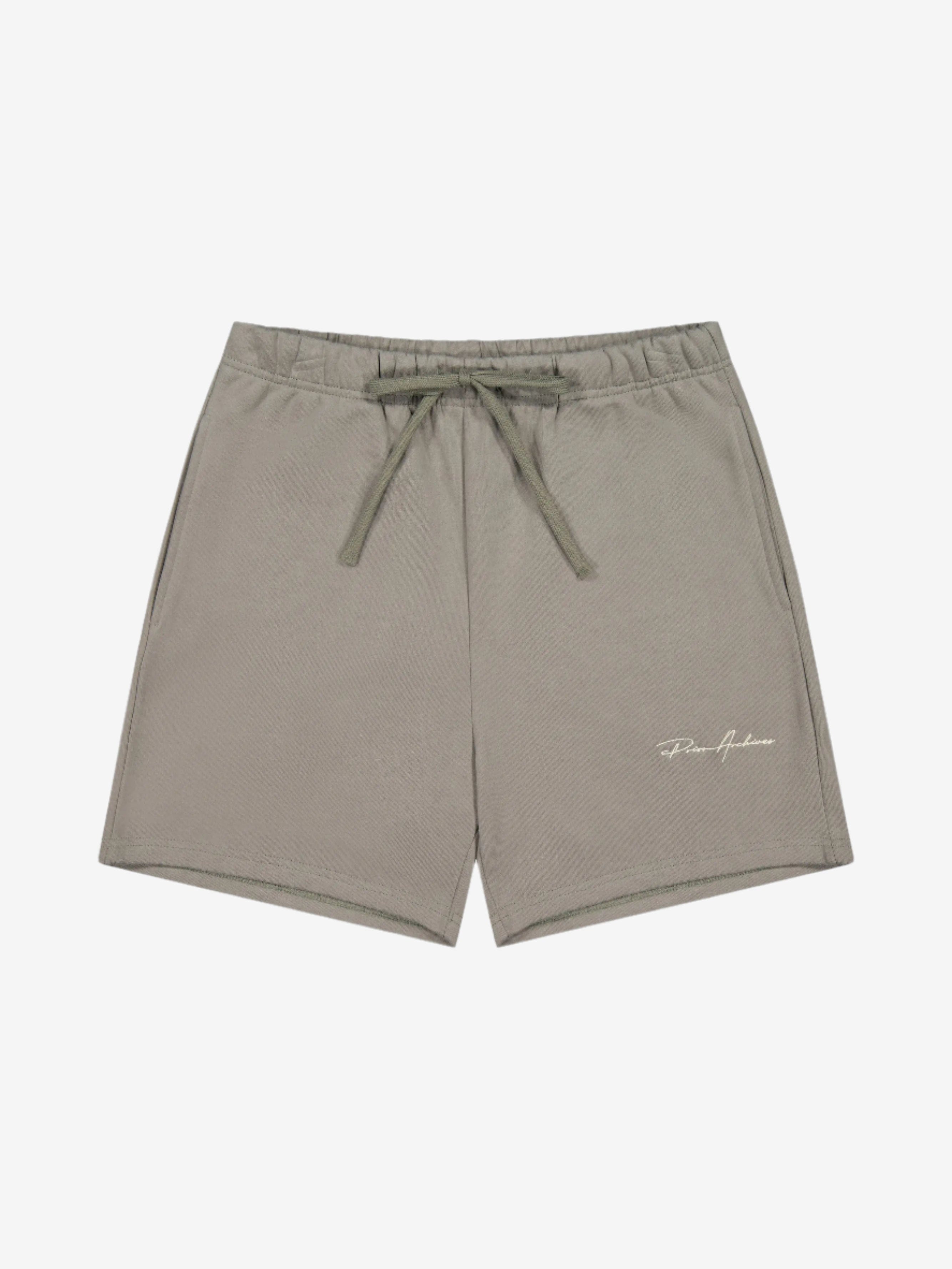 Prior Archives Prior Embroidery Logo Fitted Sweatshorts Cinder