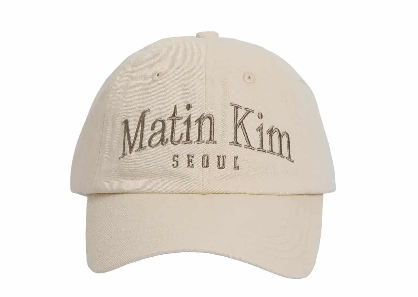 Matin Kim Seoul Logo Point Basic Ball Cap Light Beige HT402