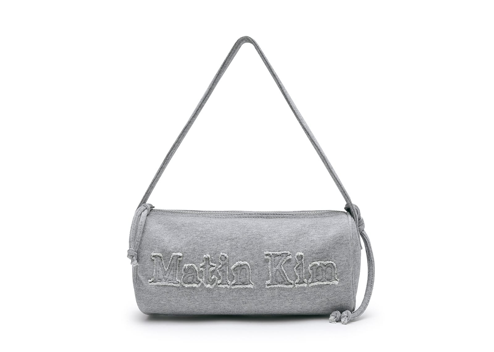 Matin Kim Applique Logo Jersey Duffle Bag Grey BG023
