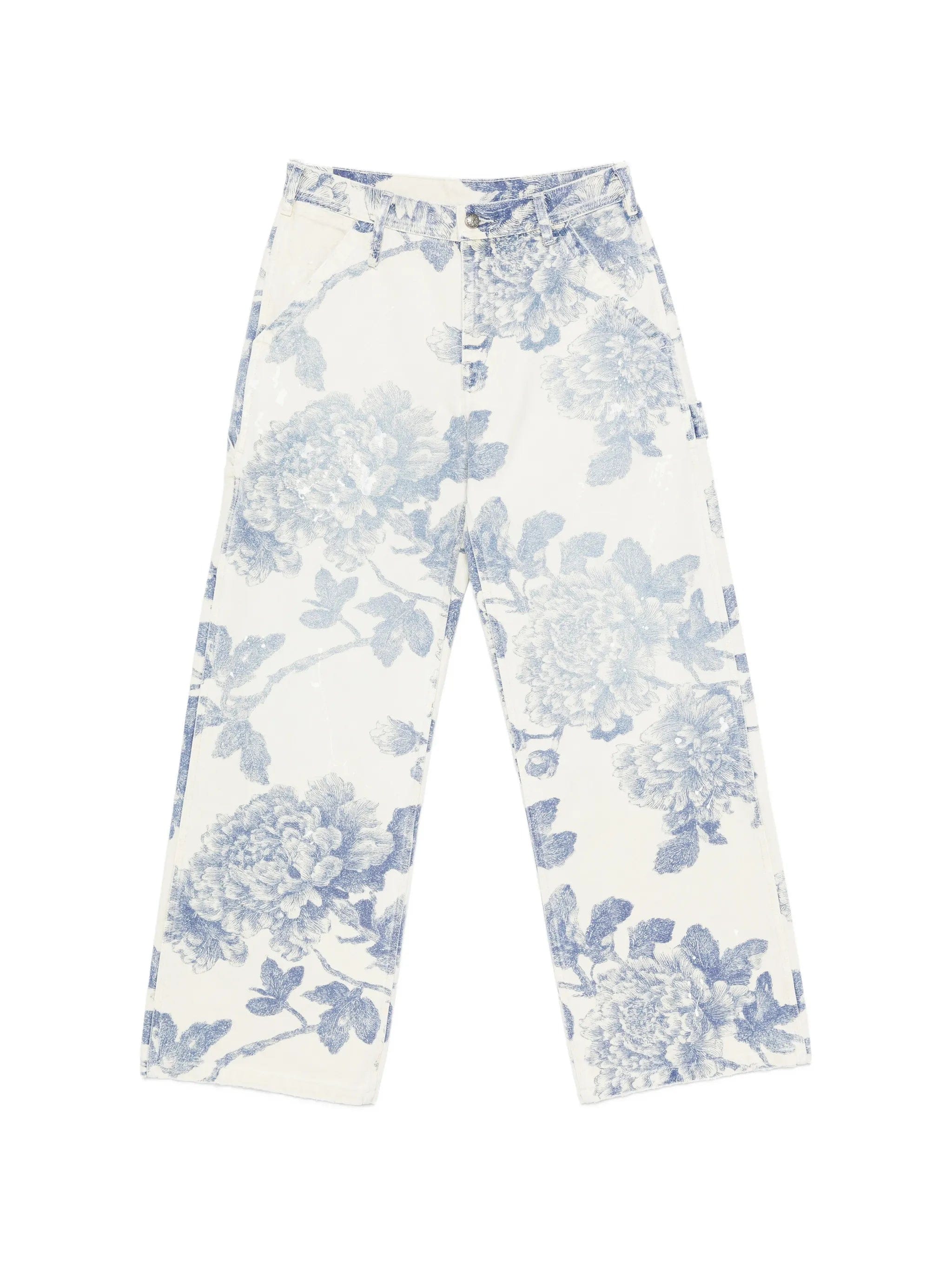 R13 belt - loop floral - print jeans