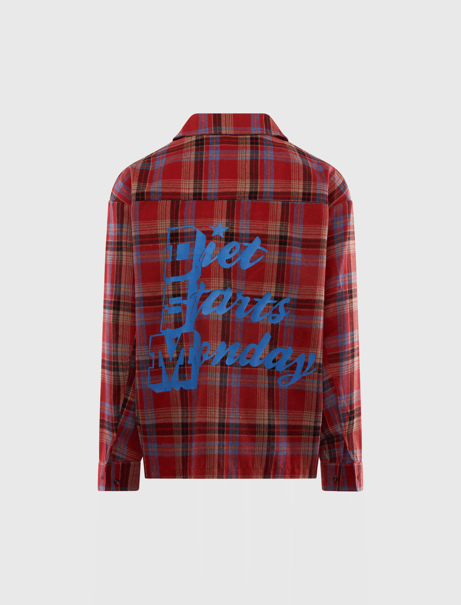 DIET Starts Monday STAR PLAID FLANNEL