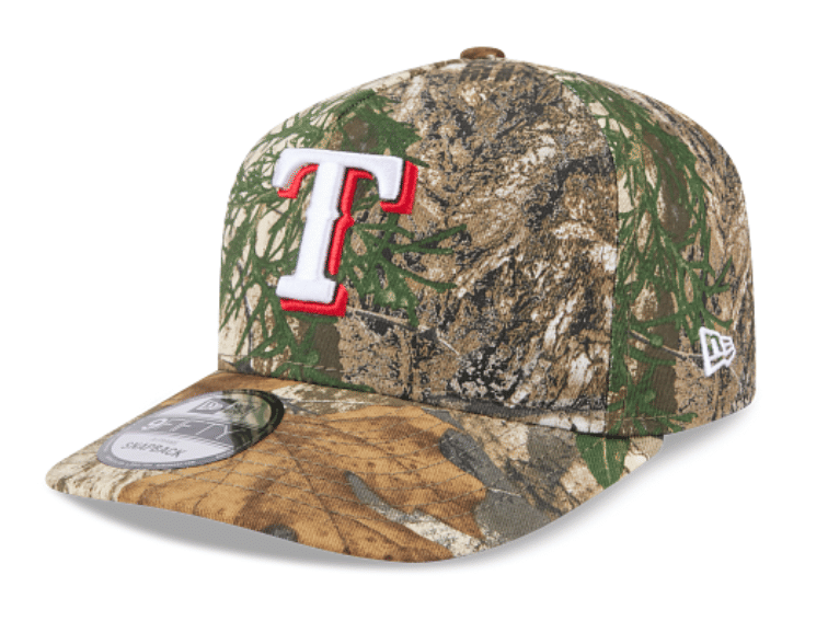 Texas Rangers New Era 9Fifty A Frame Snapback Hat (Real Tree)