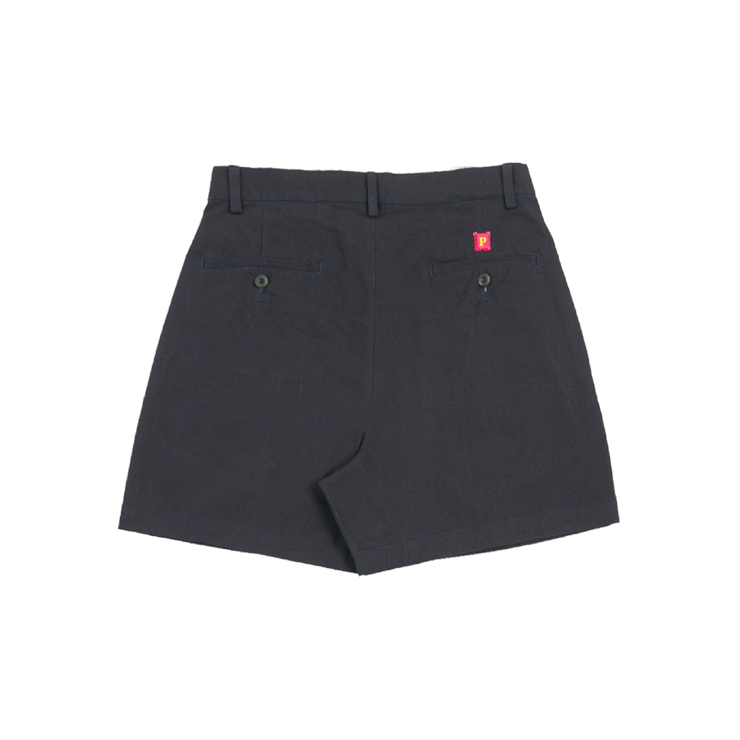 Politeunivers 16" Zig Zag P Double Pleated Shorts - Navy