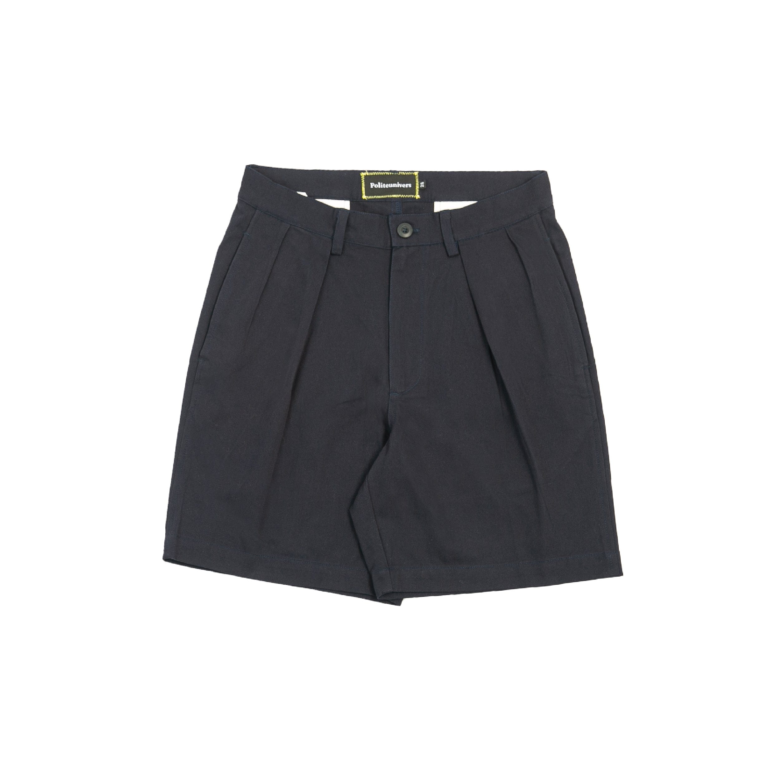 Politeunivers 19" Zig Zag P Double Pleated Shorts - Navy
