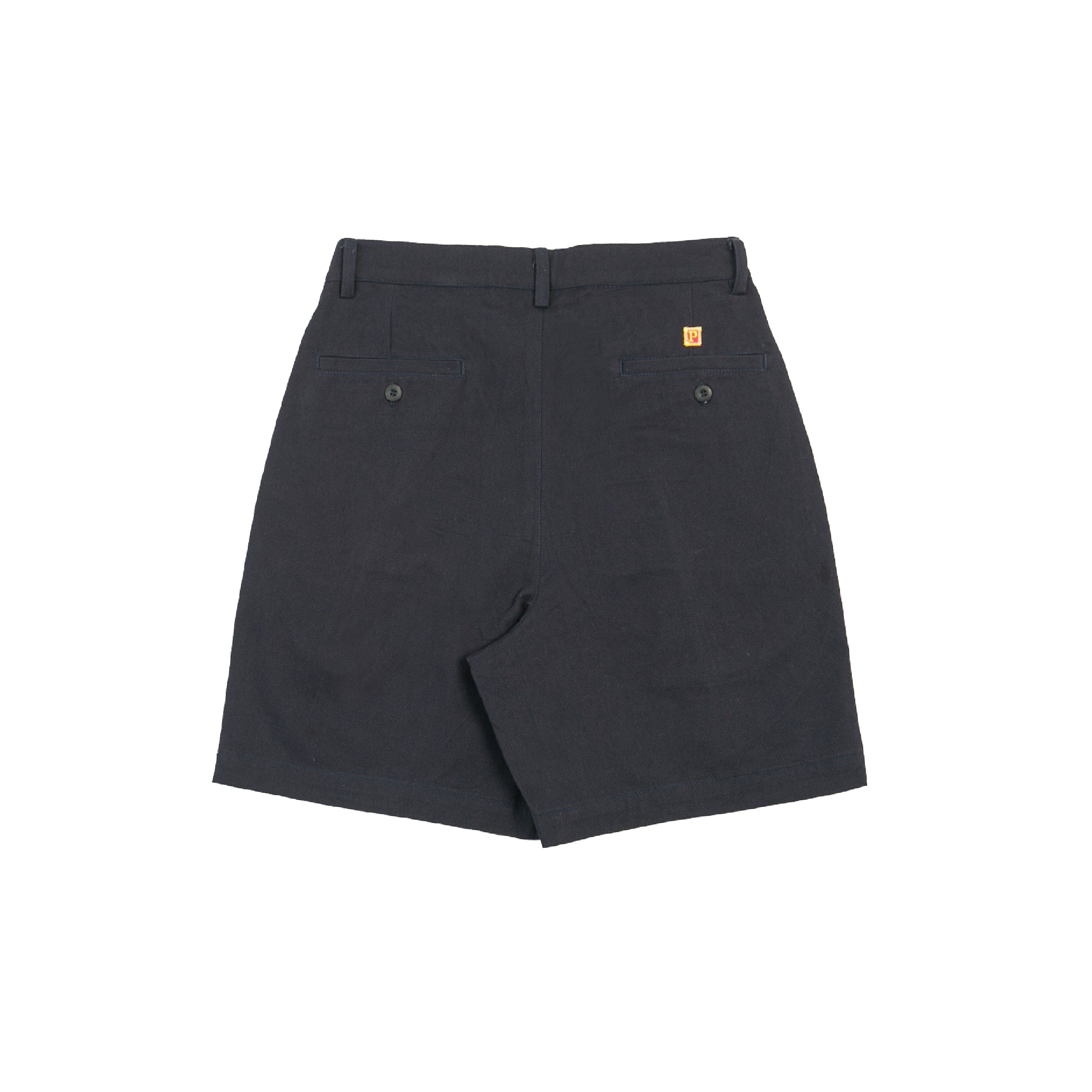 Politeunivers 19" Zig Zag P Double Pleated Shorts - Navy