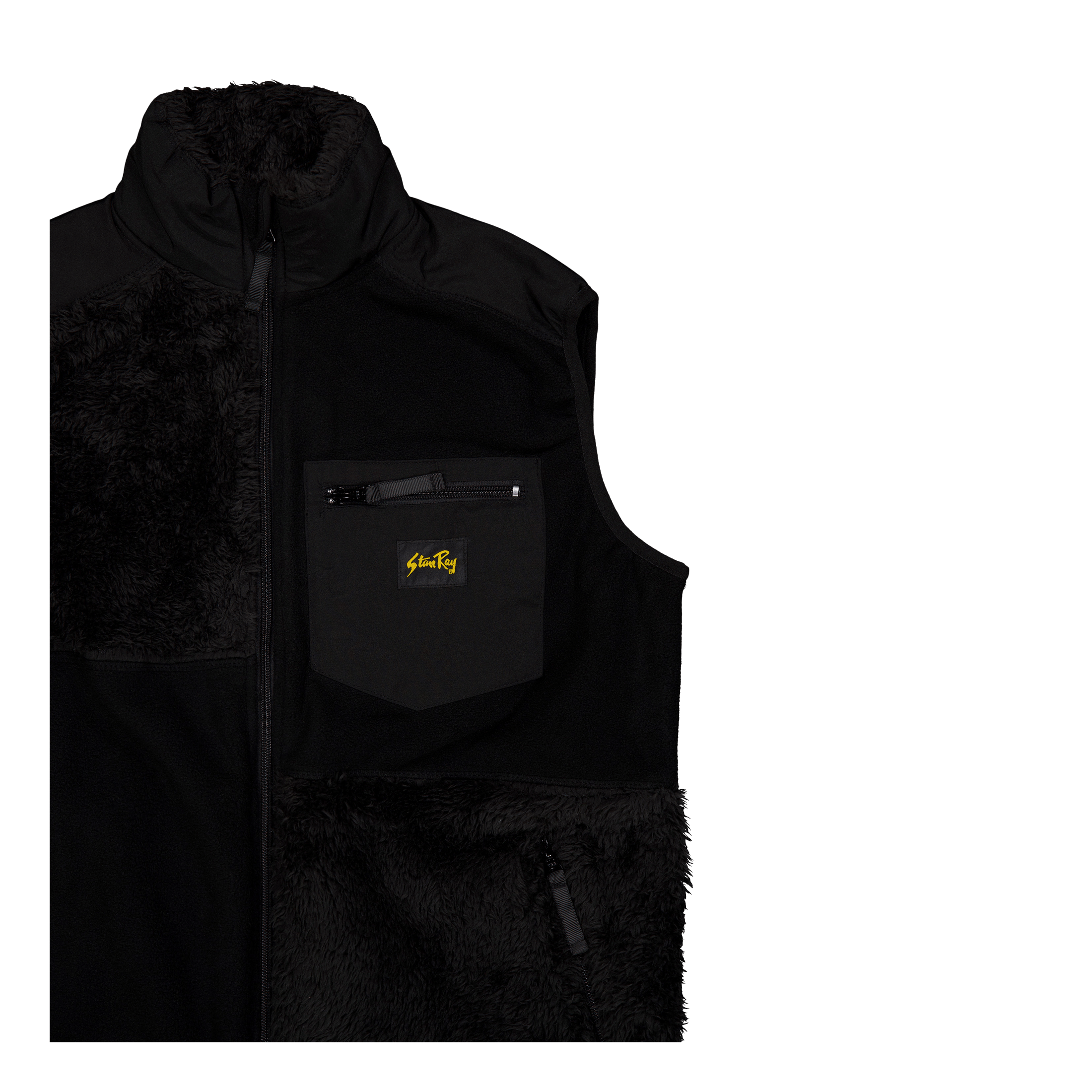 Stan Ray Patchwork Fleece Vest Black