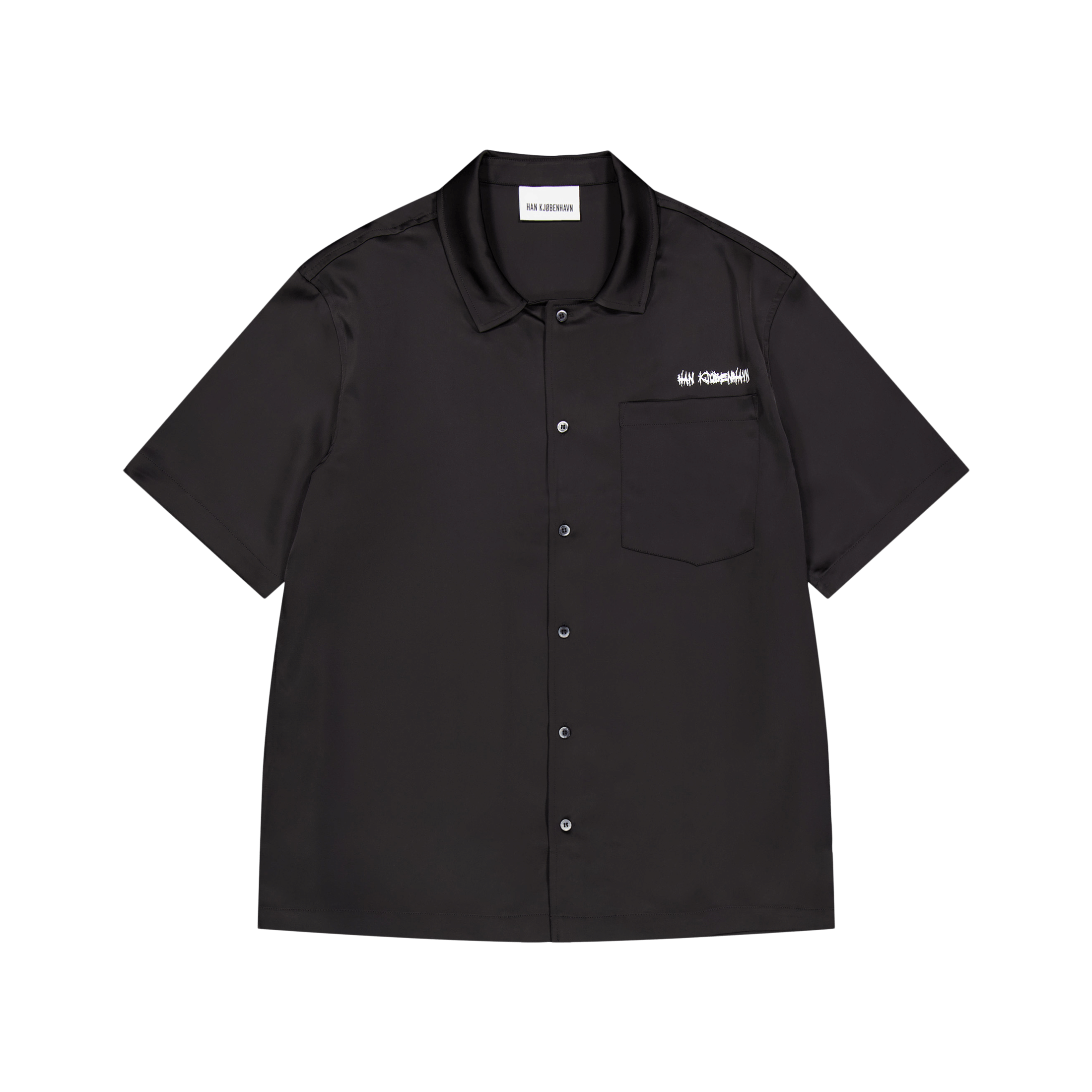 Han Kjobenhavn Upside Down Satin Summer Shirt Black