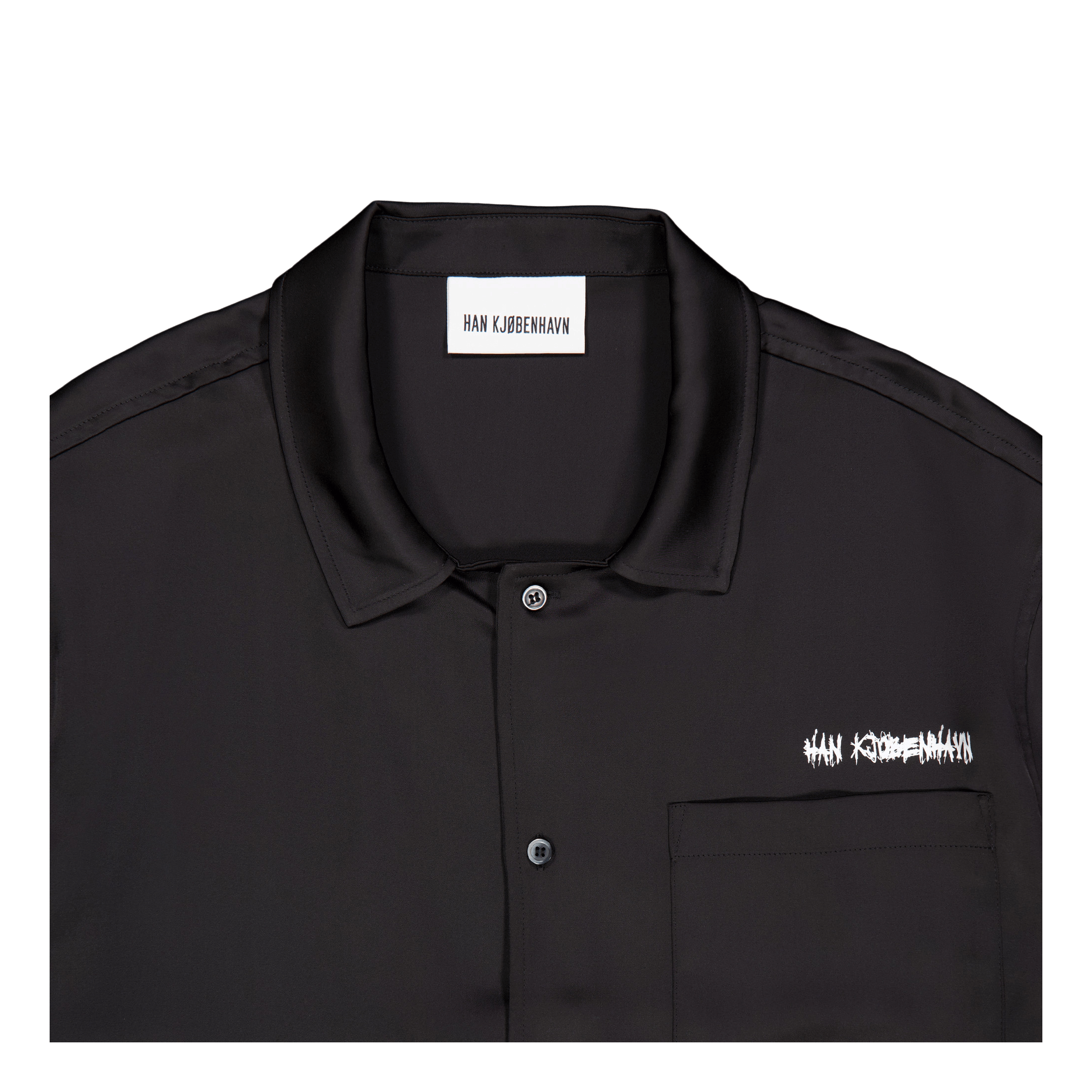 Han Kjobenhavn Upside Down Satin Summer Shirt Black