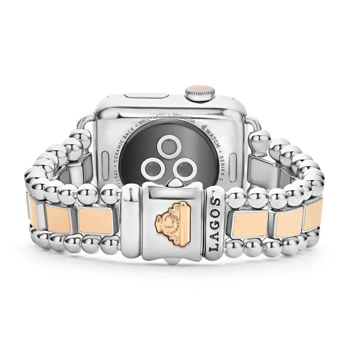 Lagos Smart Caviar Rose Gold & Stainless Steel Watch Bracelet - 12 - 90011 - 7
