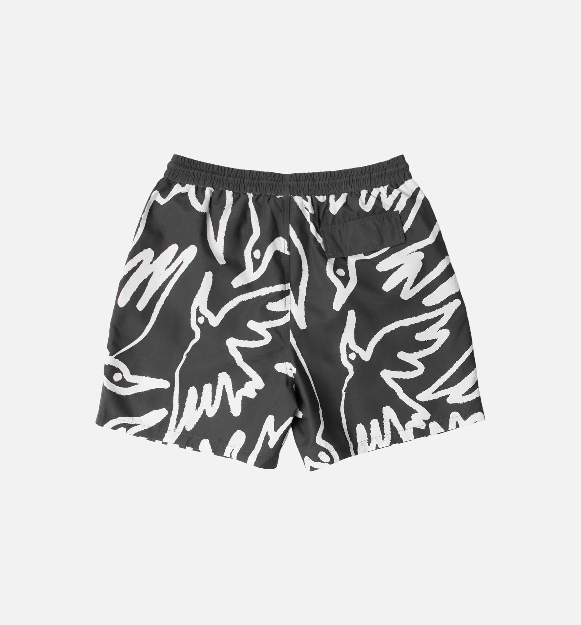PARRA Birds Fly Free Swim Mens Short - Black