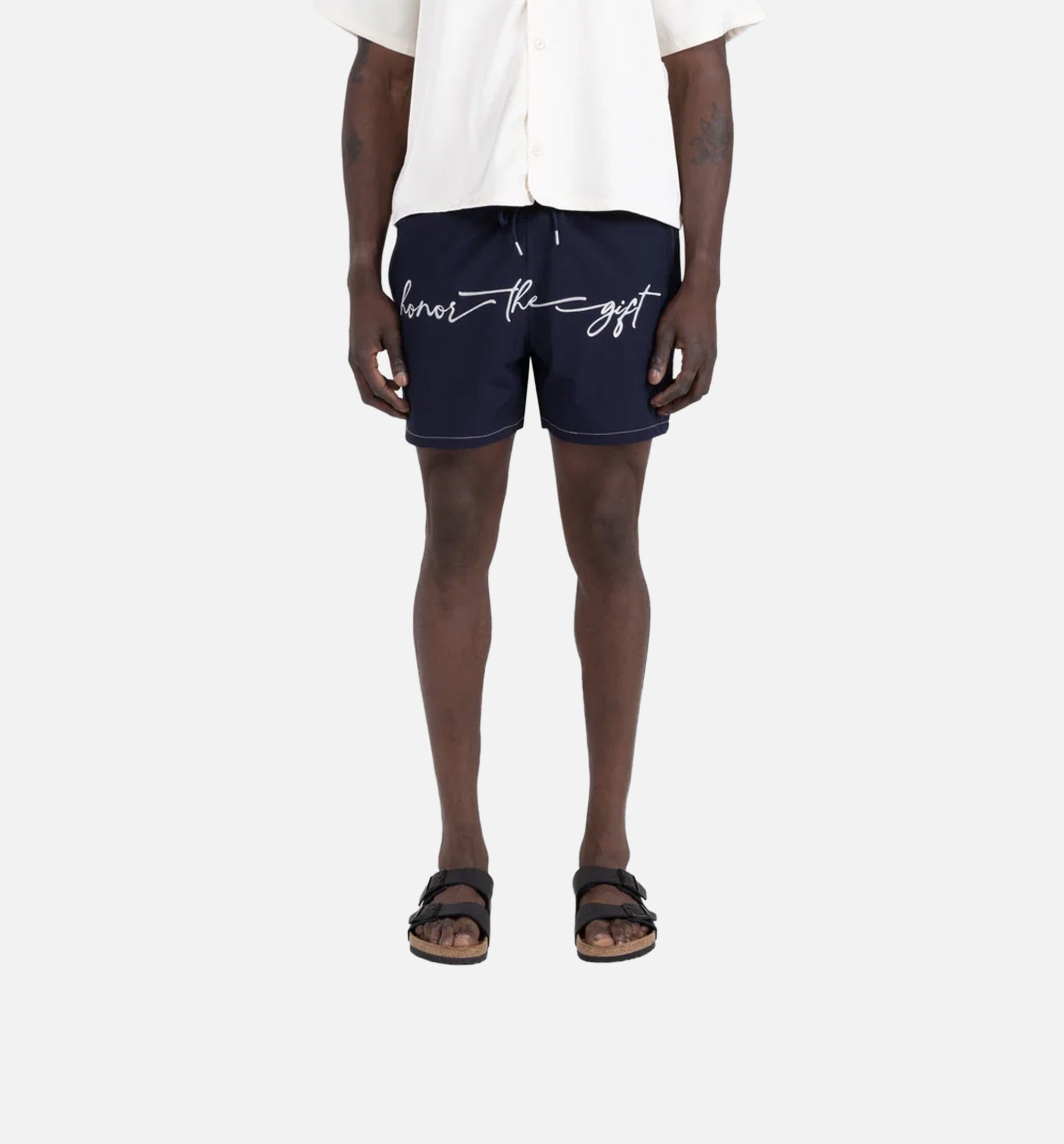 HONOR Hybrid Cursive 5" Mens Short - Navy