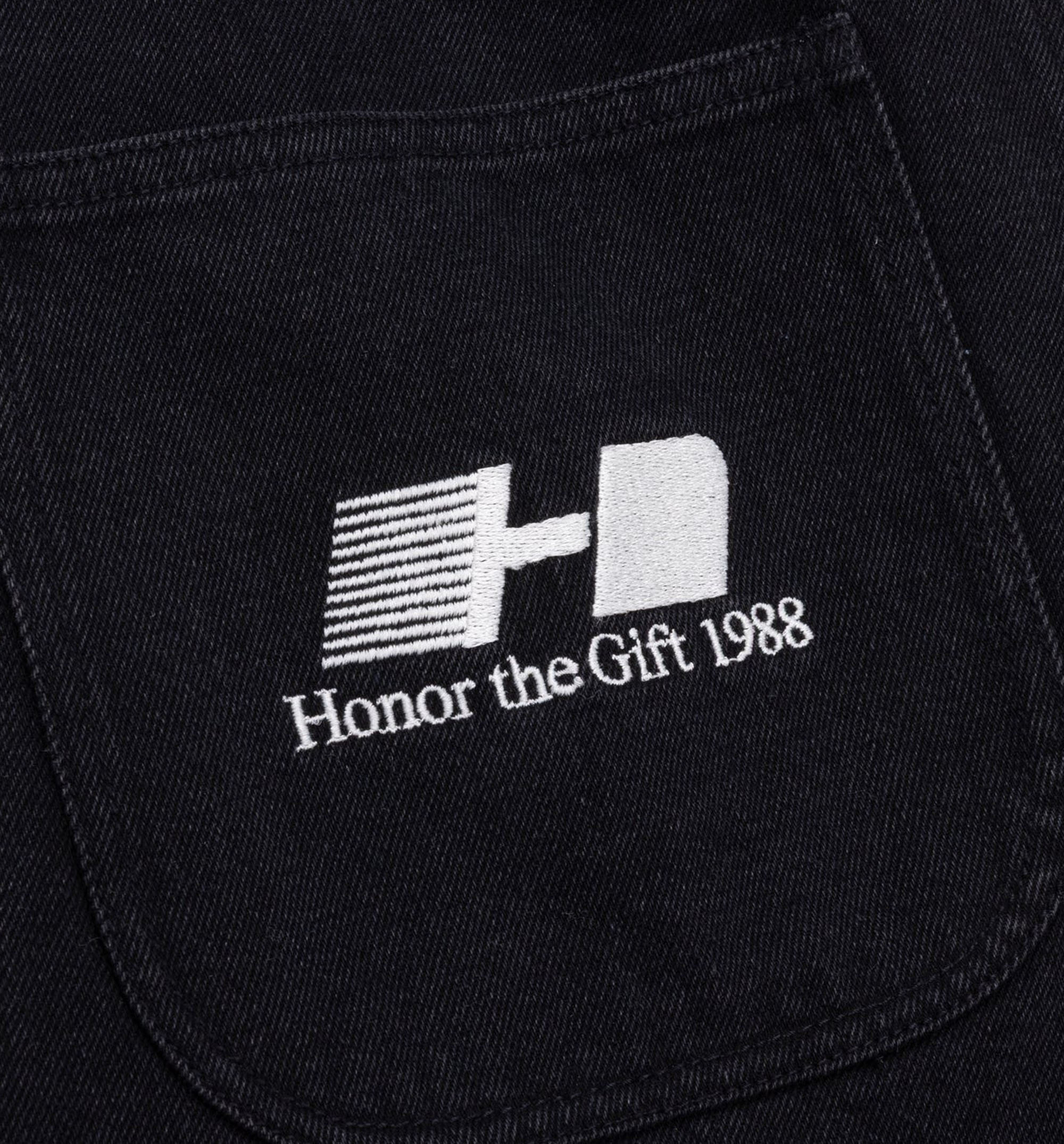 HONOR Frayed Edge 11" Denim Mens Short - Black