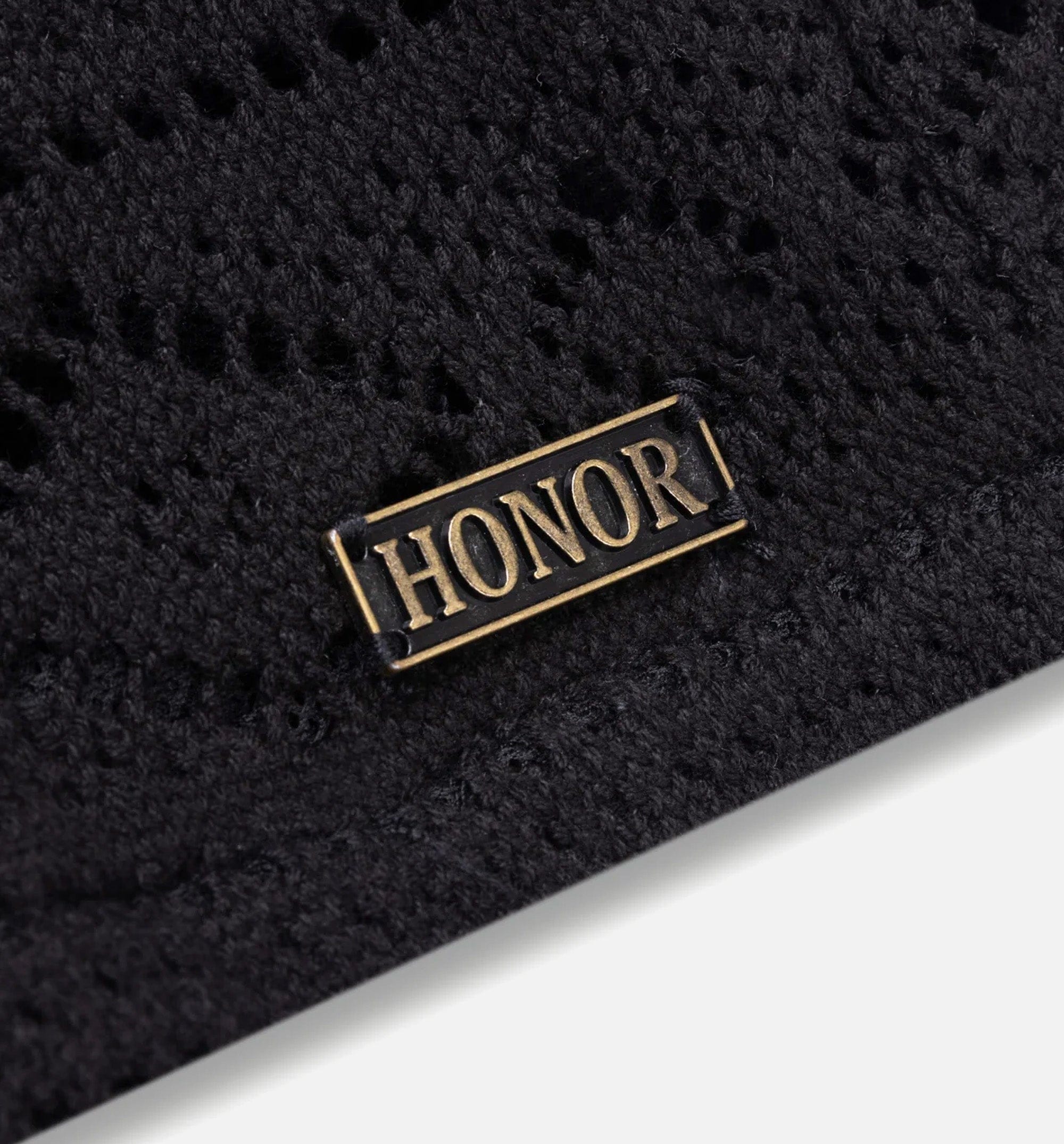 HONOR Pointelle Crochet Knit Mens Short - Black