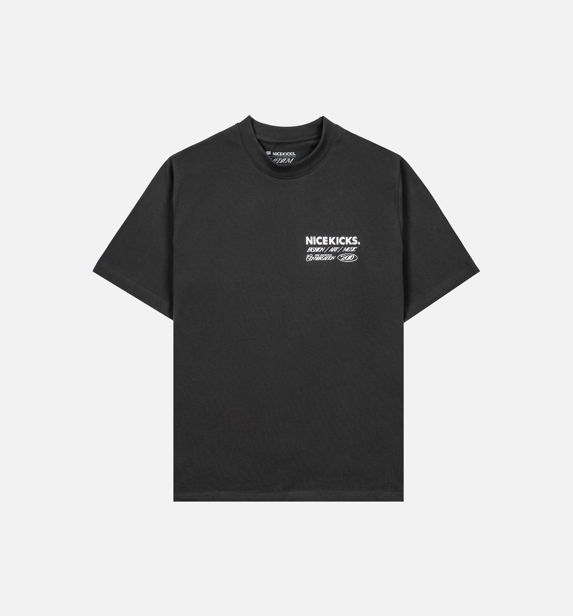 NICE KICKS Premium Be Nice Graphic Mens Short Sleeve Shirt - Charcoal