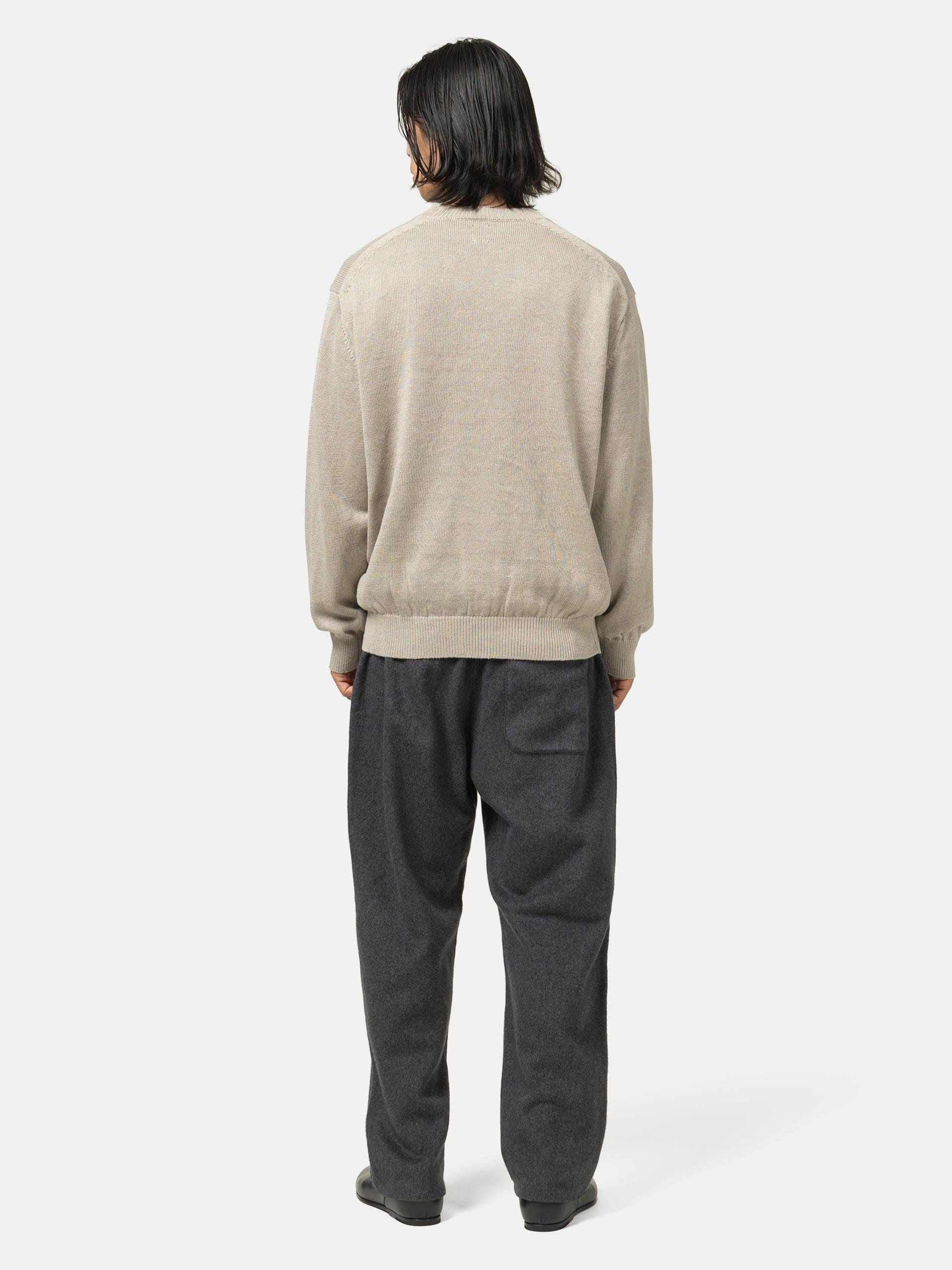 Batoner Washed High Count Linen Crew Neck Natural
