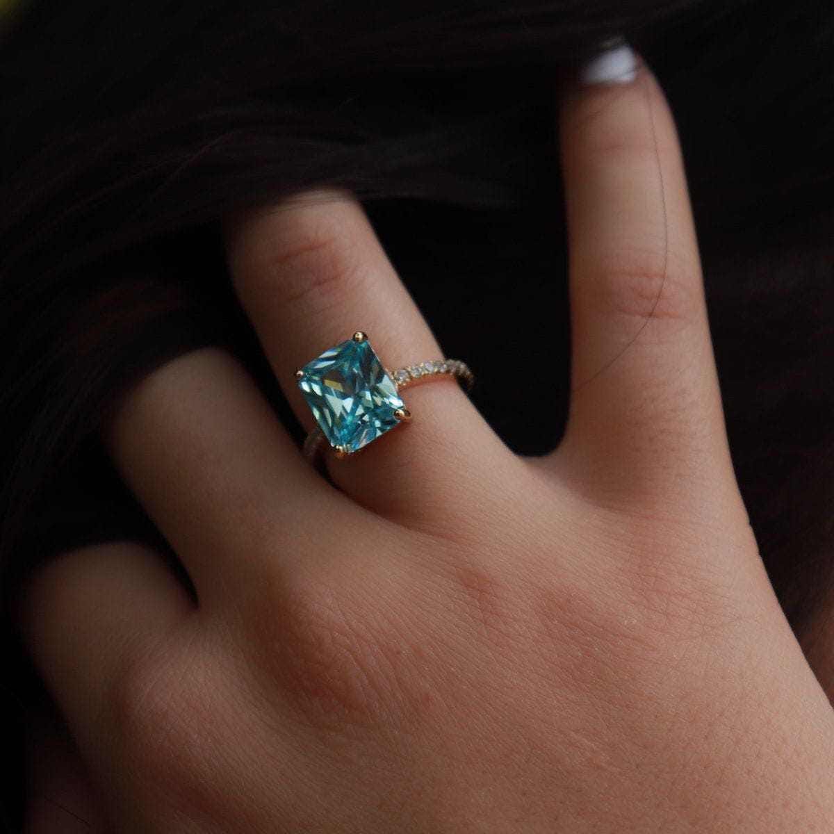 GLD PROMO - WOMEN Cocktail Ring in Blue