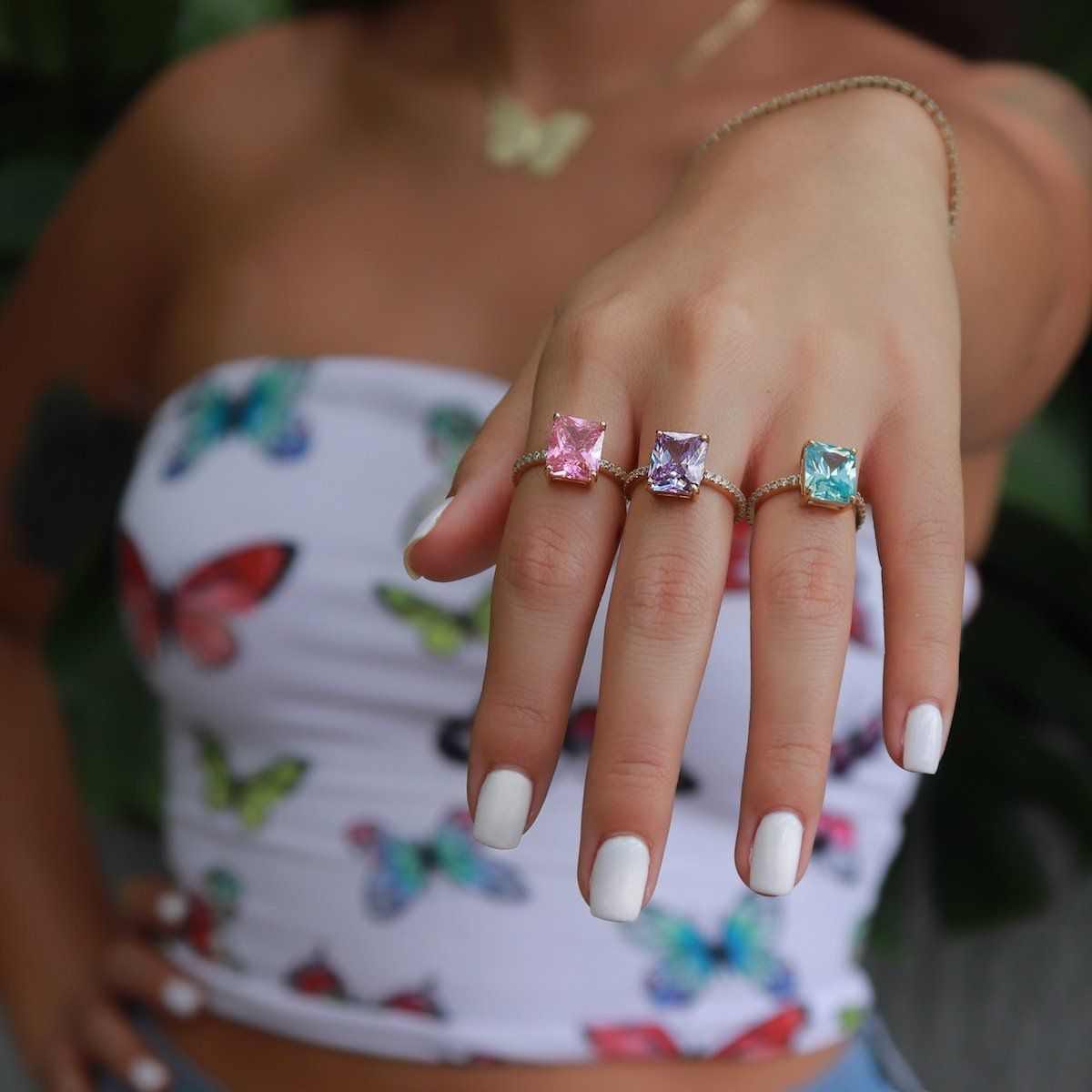 GLD PROMO - WOMEN Cocktail Ring in Blue