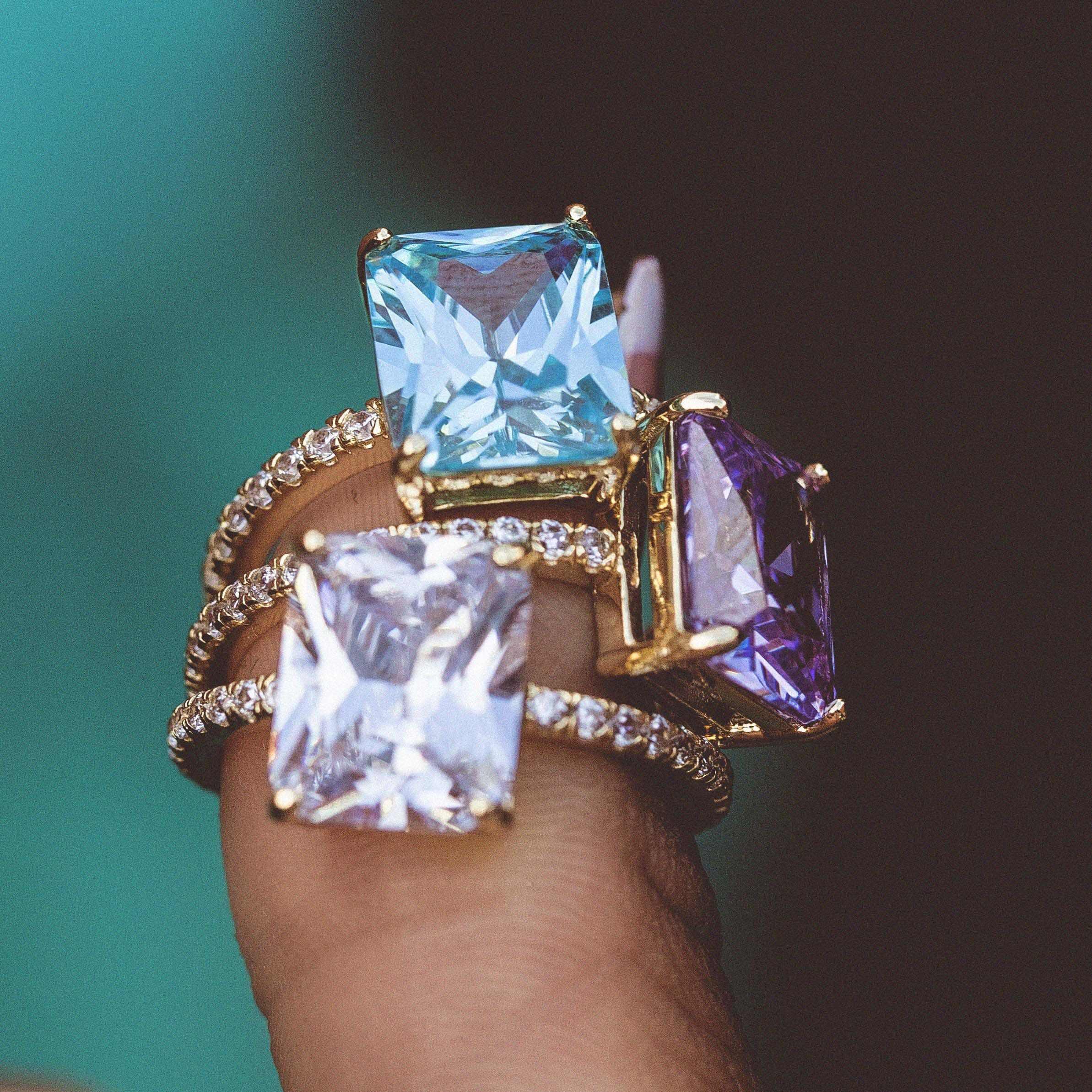 GLD PROMO - WOMEN Cocktail Ring in Blue