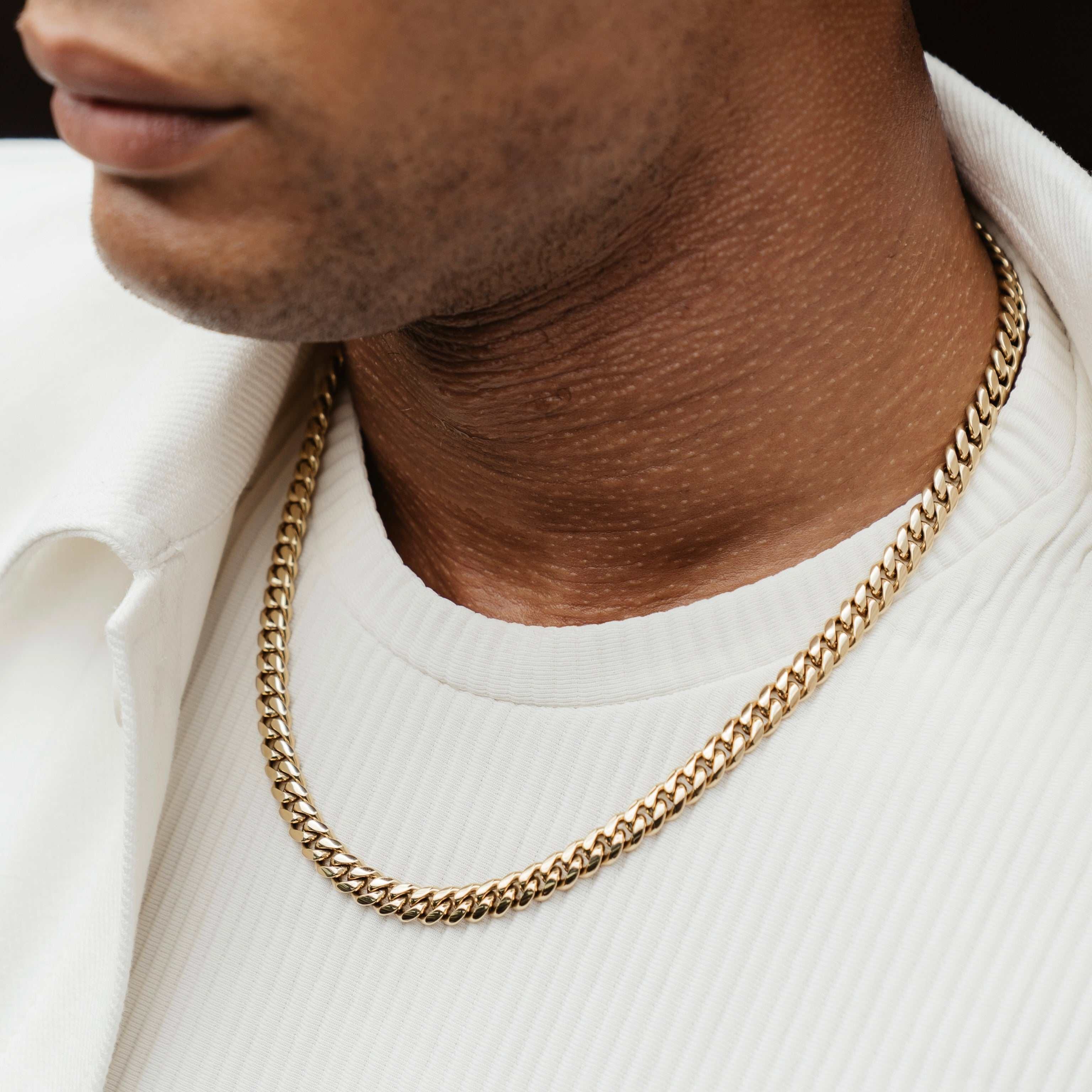 GLD Men Miami Cuban Chain + Bracelet Gift Bundle in Yellow Gold - 8 mm