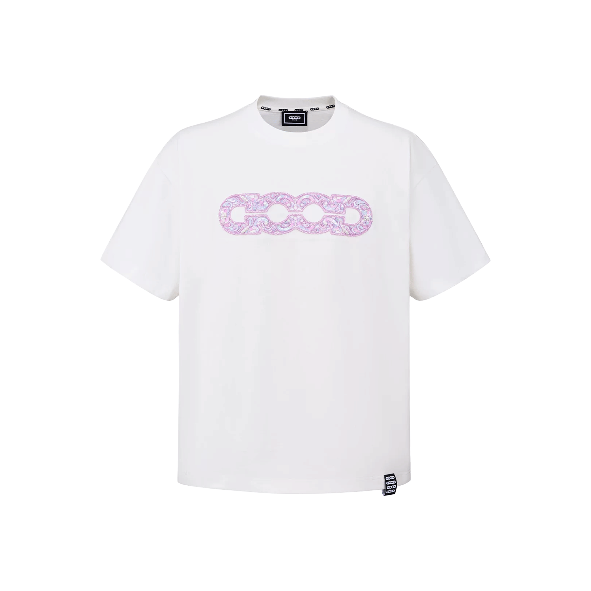 Goodbrand Purple Nebula Embroidered T-Shirt White (SS26)